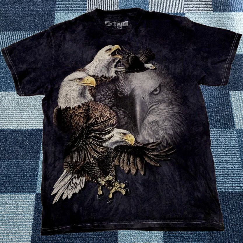 The Mountain The Mountain Eagle 3D Tees T-Shirt Mens Medium 38/40 Short Sleeve Crew Neck Gray Cotton Canvas Vintage No Size US M / EU 48-50 / 2 - 1 Thumbnail