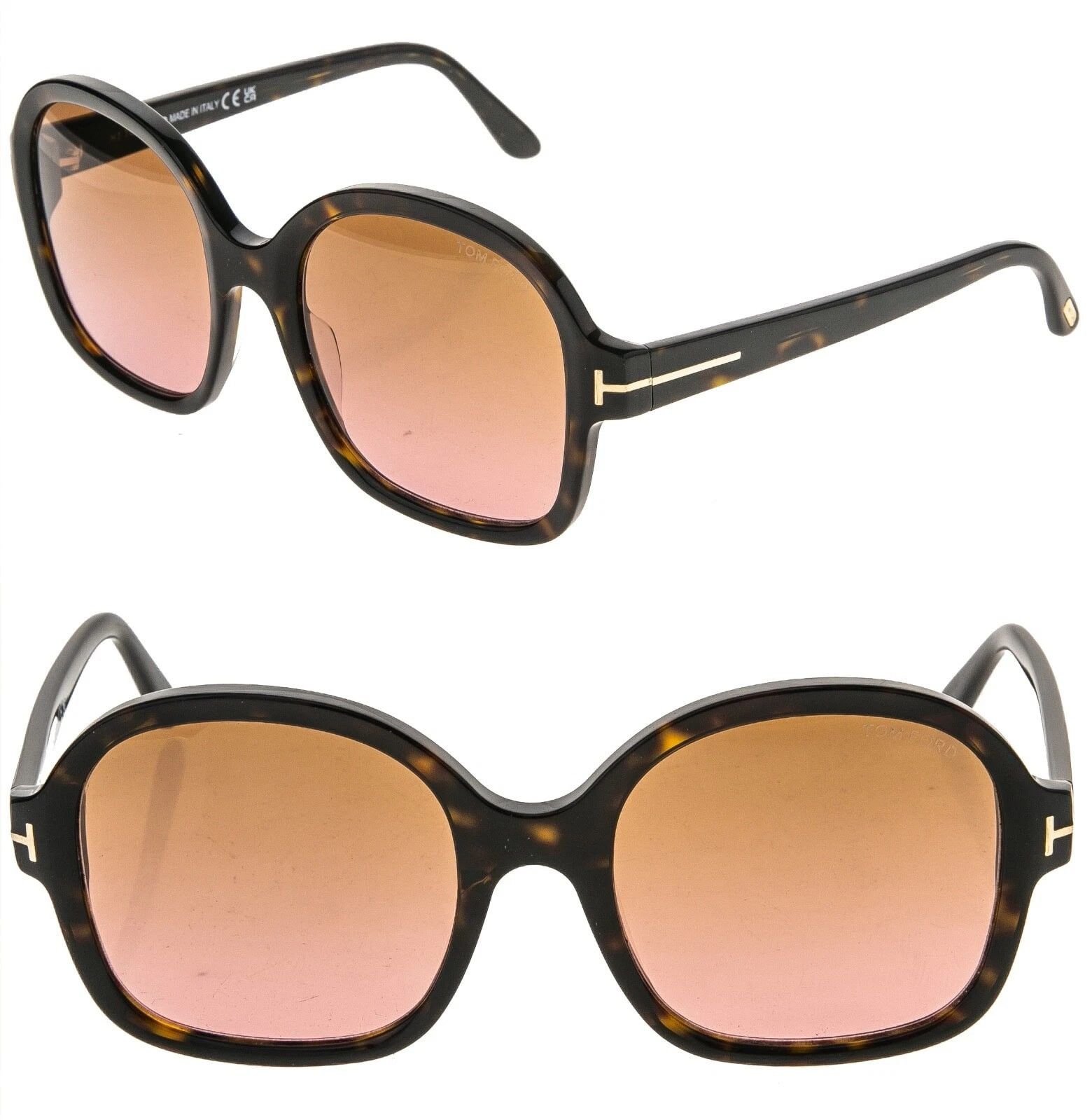 Tom Ford TOM FORD HANLEY TF1034 52F Brown Havana Pink Sunglasses 1034 Size ONE SIZE - 1 Thumbnail