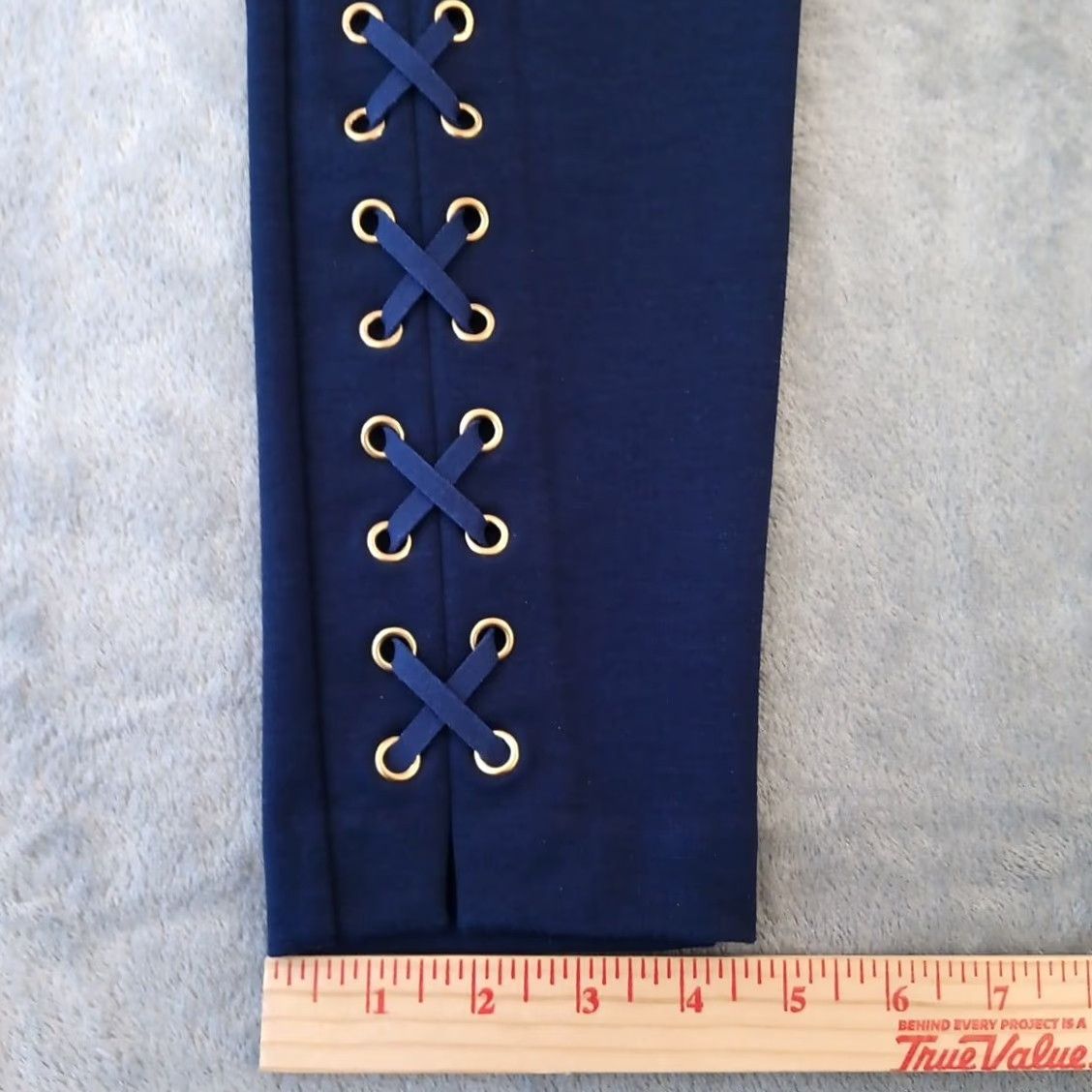 Michael Kors Michael Kors Legging Ankle Pants Womens Size 4 Blue Skinny Side Zip Stretch Size 27" / US 4 / IT 40 - 6 Thumbnail