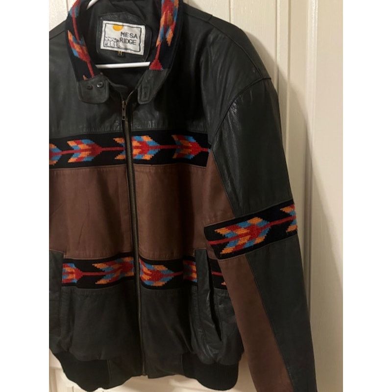 Vintage Vintage Mesa Ridge Southwestern Embroidered Leather Jacket M Size US M / EU 48-50 / 2 - 7 Thumbnail
