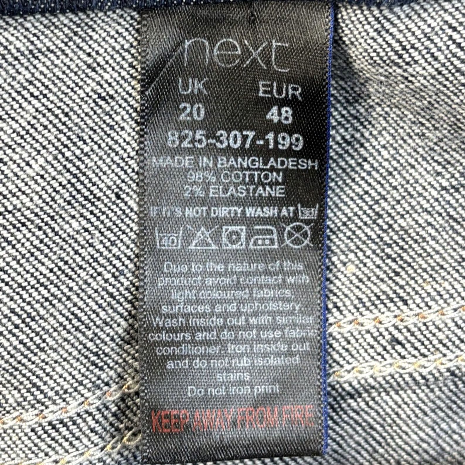 NEXT NEXT Boy Shorts Denim UK20 Blue Zip Fly Distressed Pockets Womens Size 42" / US 20 - 8 Thumbnail