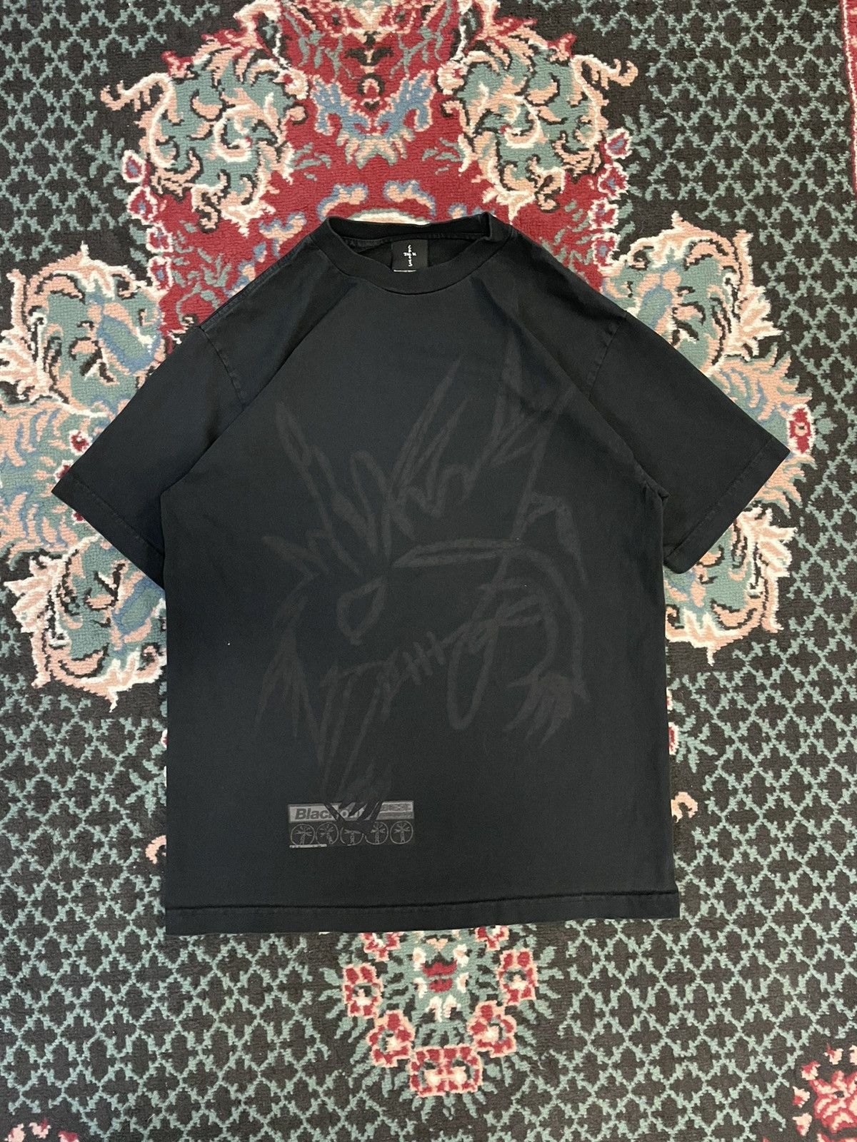 Travis Scott Travis Scott Cactus Jack Blackout Reality Tee Size US M / EU 48-50 / 2 - 1 Thumbnail