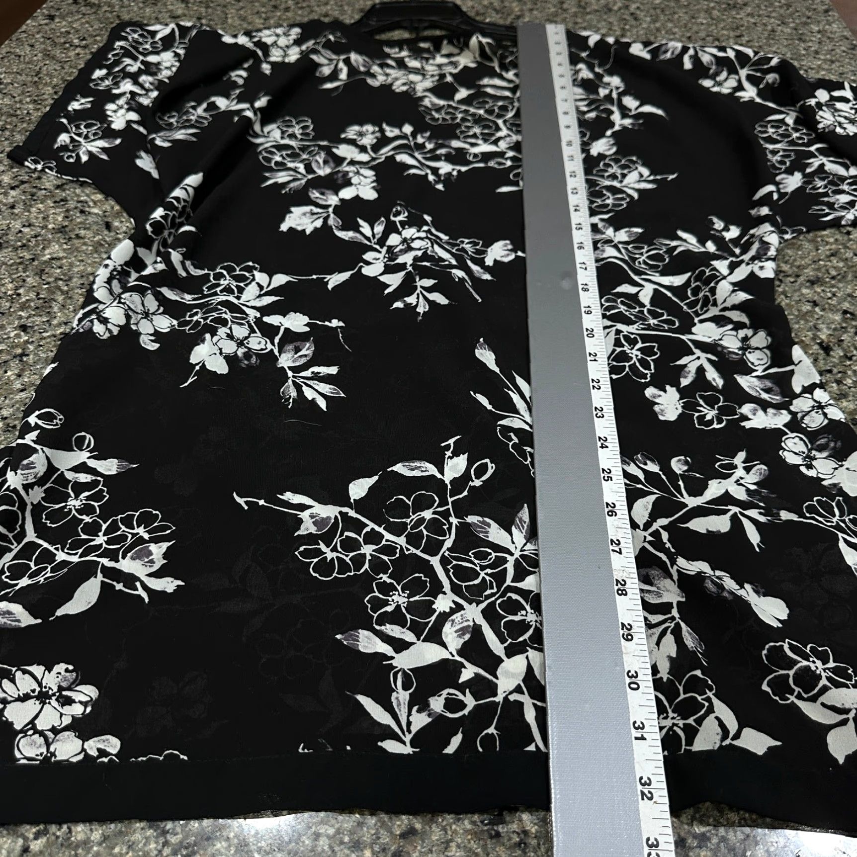 Vintage Fashion Bug Blouse 0X Plus Size Black White Floral Sheer Kimono Sleeve 3/4 Sleeve Scoop Neck Boho Casual Vintage No N/A Size XL / US 12-14 / IT 48-50 - 5 Thumbnail