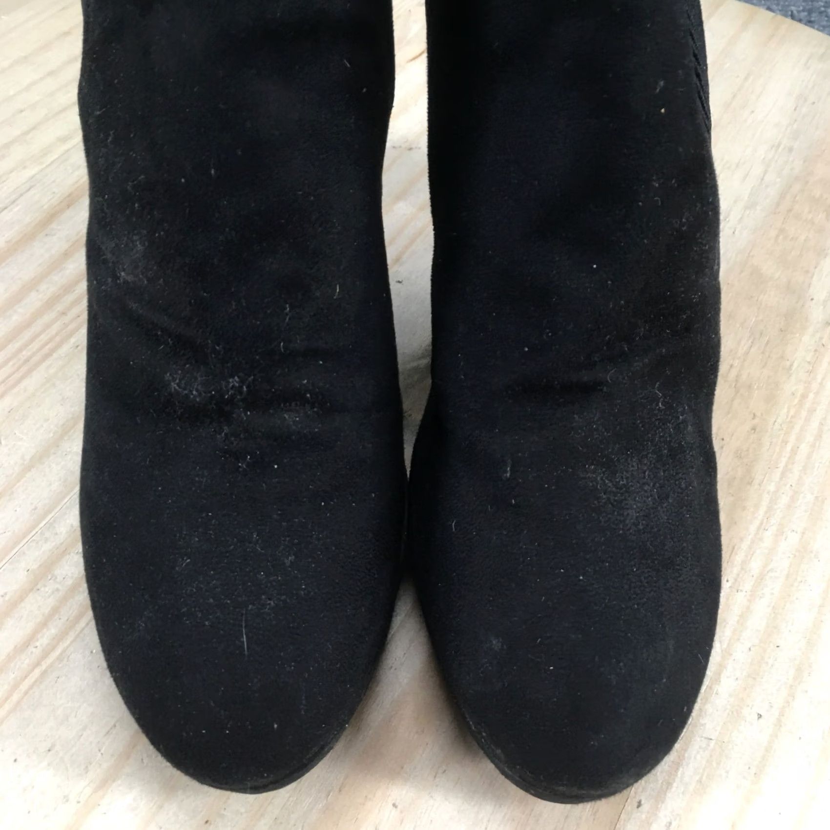 Vintage Impo Stretch Boots Womens 10 M Outride Ankle Booties Heels Black Fabric Pull On Size US 10 / IT 40 - 7 Thumbnail