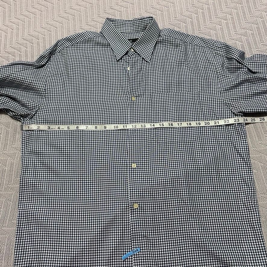 Hickey Freeman Hickey Freeman navy houndstooth plaid button down Size US M / EU 48-50 / 2 - 7 Thumbnail