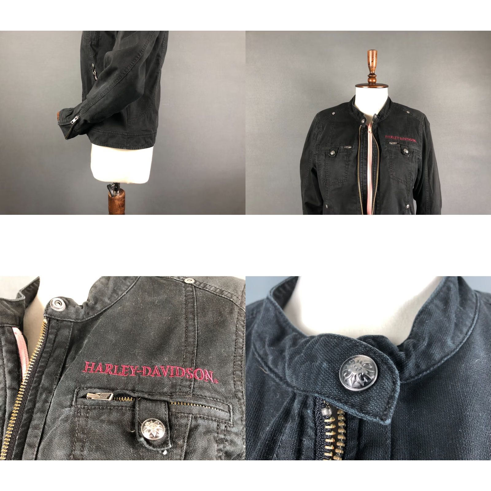 Harley Davidson Harley-Davidson Women's Jacket Full Zip Cotton Black M Size M / US 6-8 / IT 42-44 - 8 Thumbnail