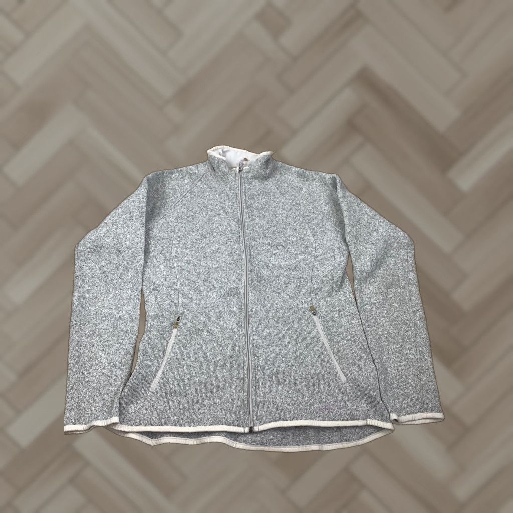 Eddie Bauer Eddie Bauer Womens Full Zip Jacket L Gray Outdoor Casual Jacket Fleece Polyester Solid Full Zip Mens? Wait. Size L / US 10 / IT 46 - 1 Thumbnail