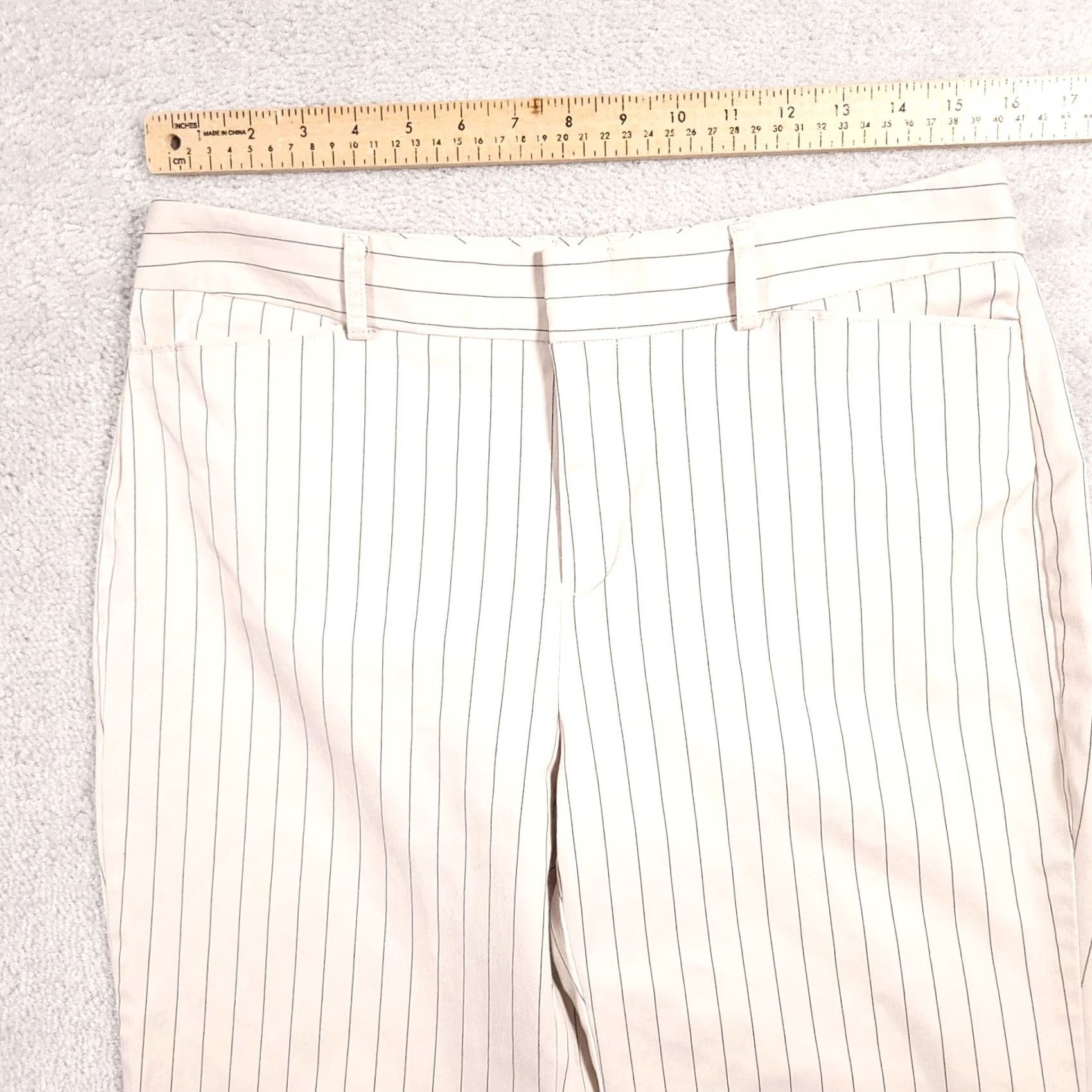Dockers DOCKERS Capri Nouveau Fit Pants Women's 10 Tan Black Pinstripe Stretch Crop Size 32" / US 10 / IT 46 - 5 Thumbnail