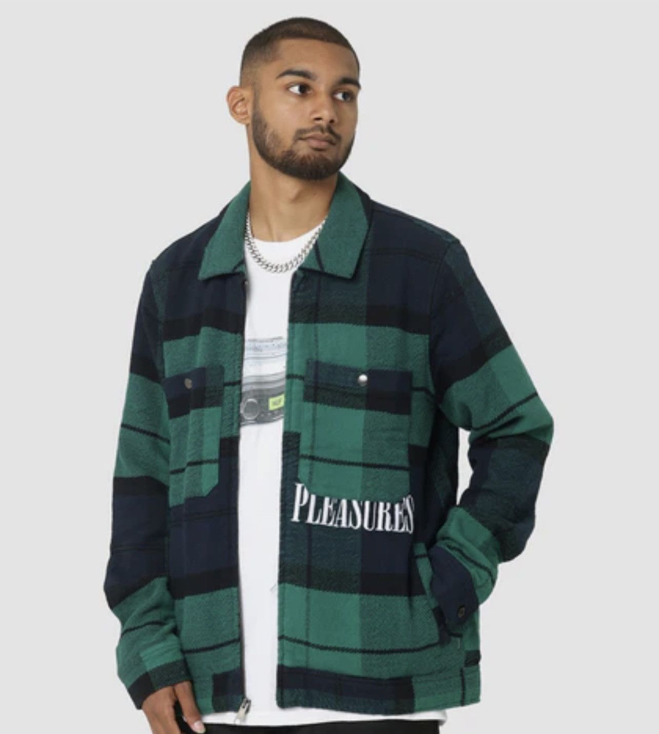 Huf × Pleasures HUF x Pleasures Blackwatch Work Jacket – Size M Size US M / EU 48-50 / 2 - 4 Thumbnail