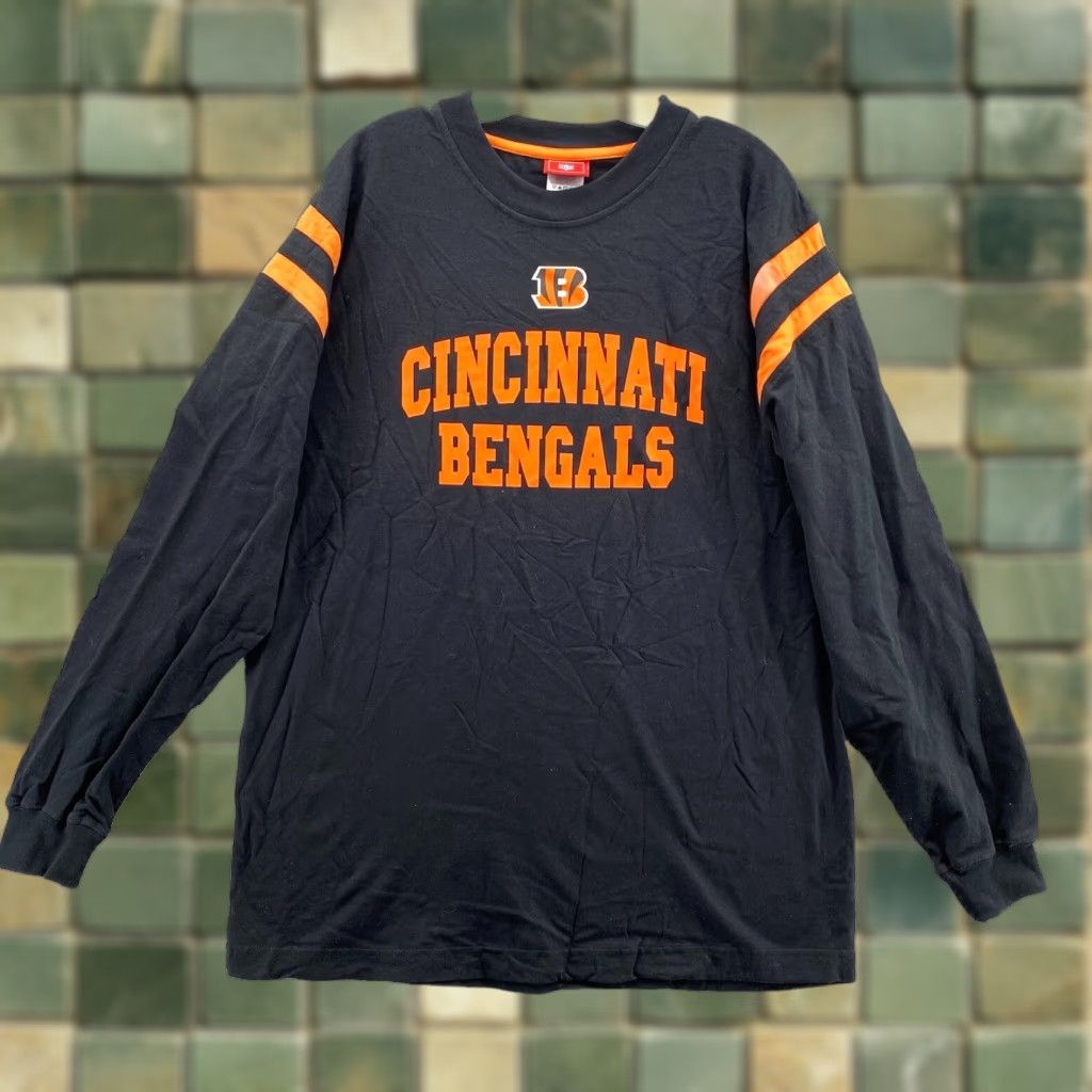 NFL VINTAGE NFL Cincinati Bengals T-Shirt Mens Medium Black Football Sportswear 80s 90s Retro Graphic Print Logo Mens Size US M / EU 48-50 / 2 - 1 Thumbnail