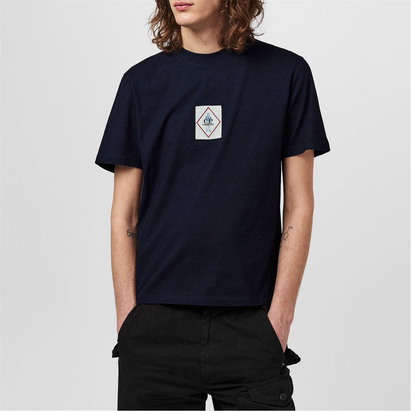 C.P. Company o1g2r1mq0426 Regular Fit Short-Sleeve T-Shirt in Navy Size US S / EU 44-46 / 1 - 3 Thumbnail