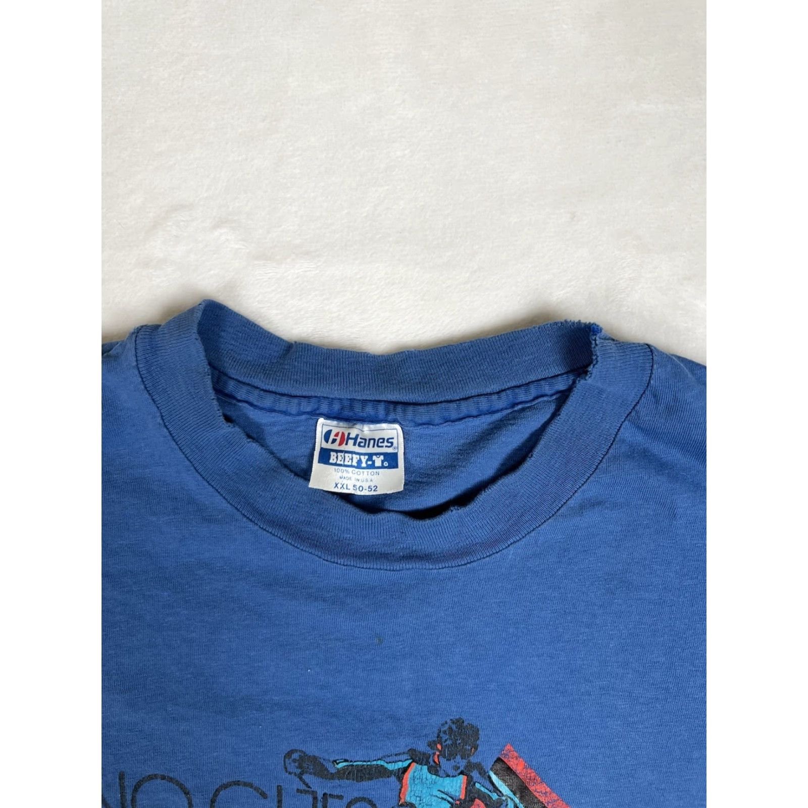 Hanes VINTAGE Hanes T-Shirt Lake Tahoe Short Sleeve Blue XL USA 90s Ski Stitch Men Reads Read Size US XL / EU 56 / 4 - 5 Thumbnail