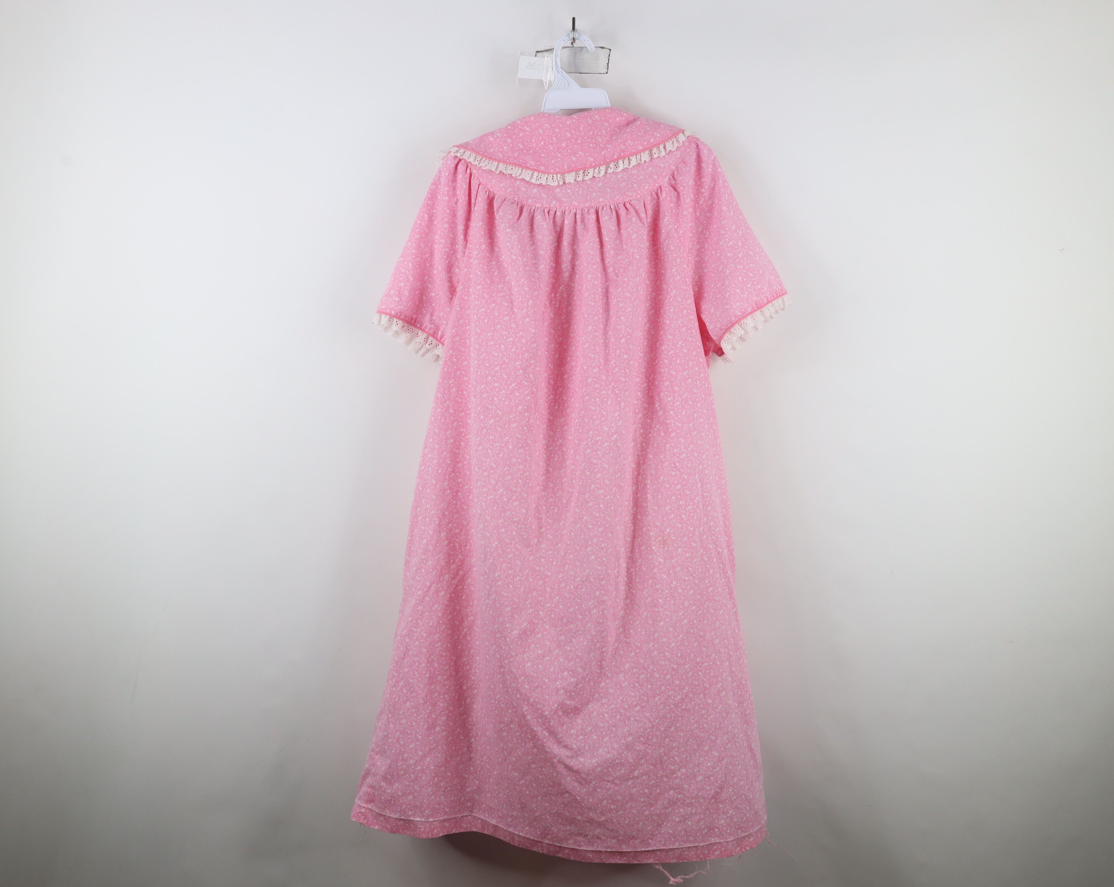 Vintage Vintage 70s Streetwear Floral Lace Muu Muu Sleep Night Gown Size XS / US 0-2 / IT 36-38 - 14 Thumbnail