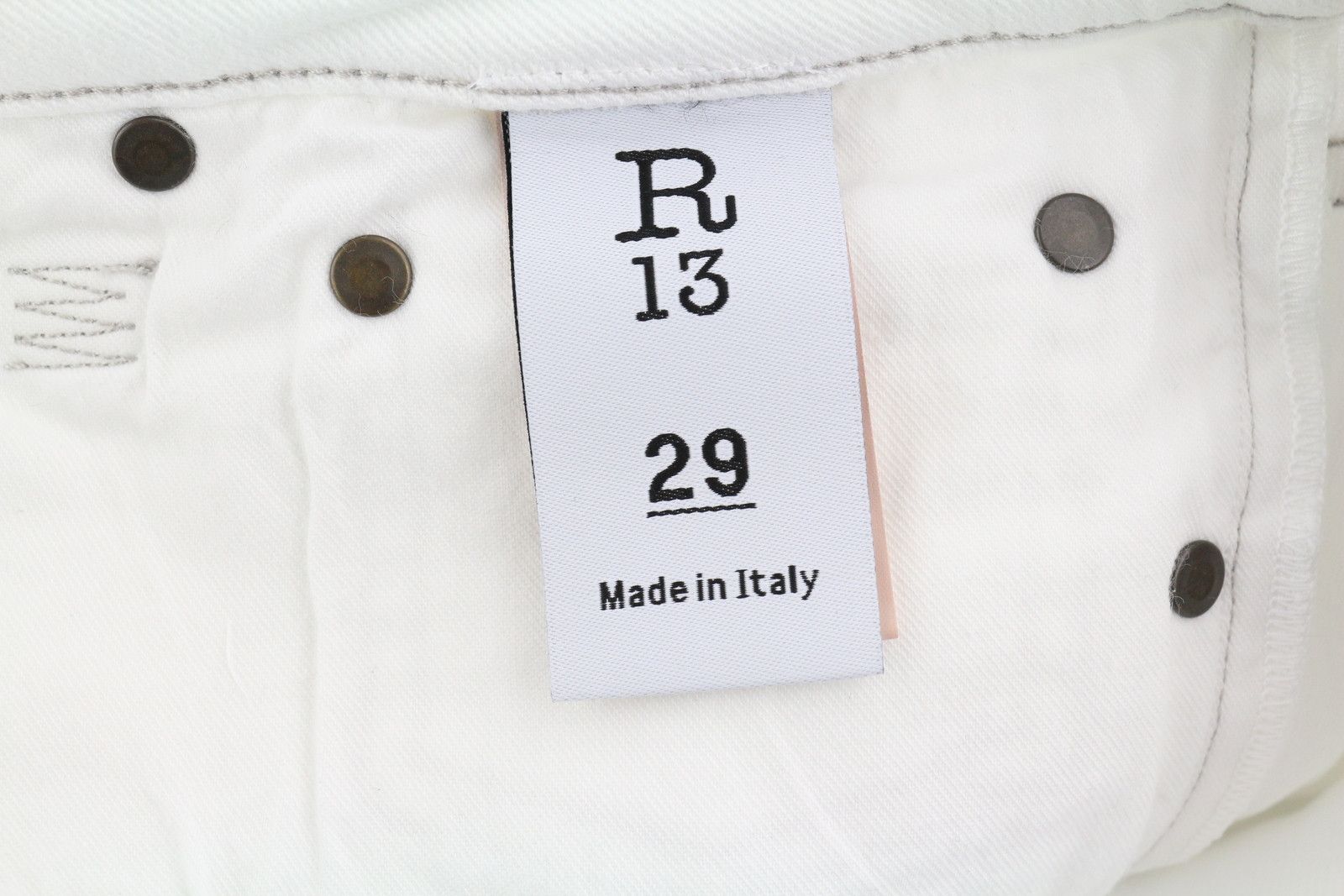 R13 KICK 29 Zip Fly Bale White Bootcut Ankle Jeans 84469 Size 29" - 9 Thumbnail