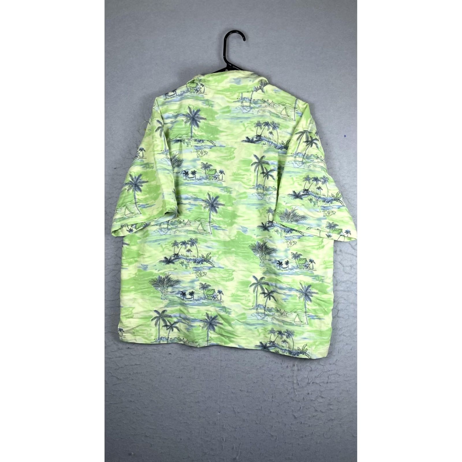Vintage Joe Marlin Mens XL Green Tropical Hawaiian Short Sleeve Button Shirt Size US XL / EU 56 / 4 - 7 Thumbnail