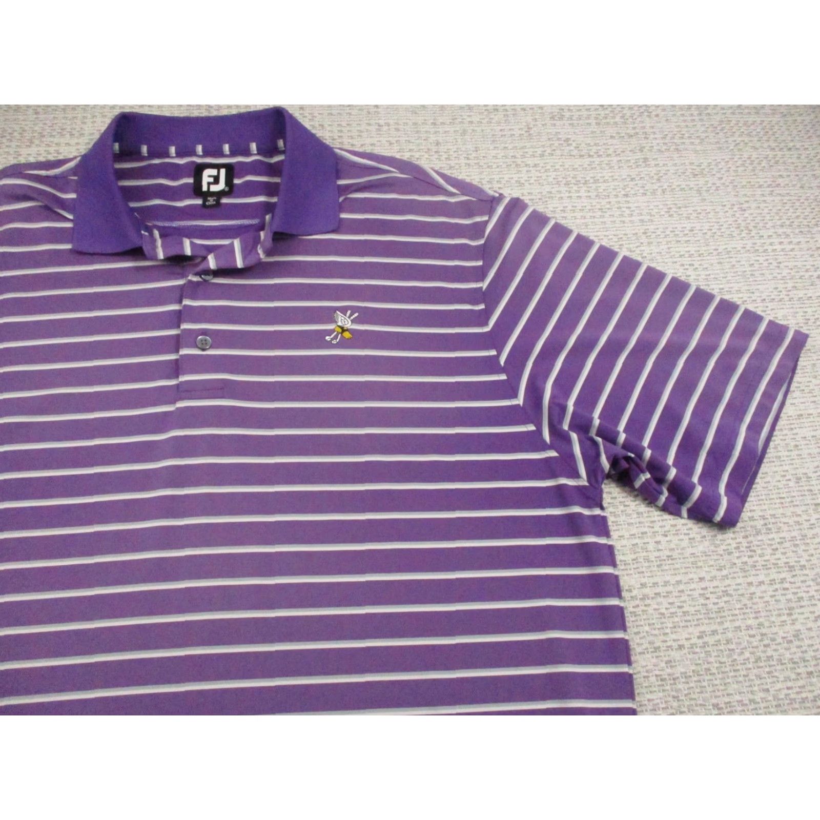 Footjoy FootJoy Polo Shirt Mens XL Purple Stripe Golf Performance Stretch Short Sleeve Polo Shirt Mens 2XL Size US XL / EU 56 / 4 - 2 Thumbnail