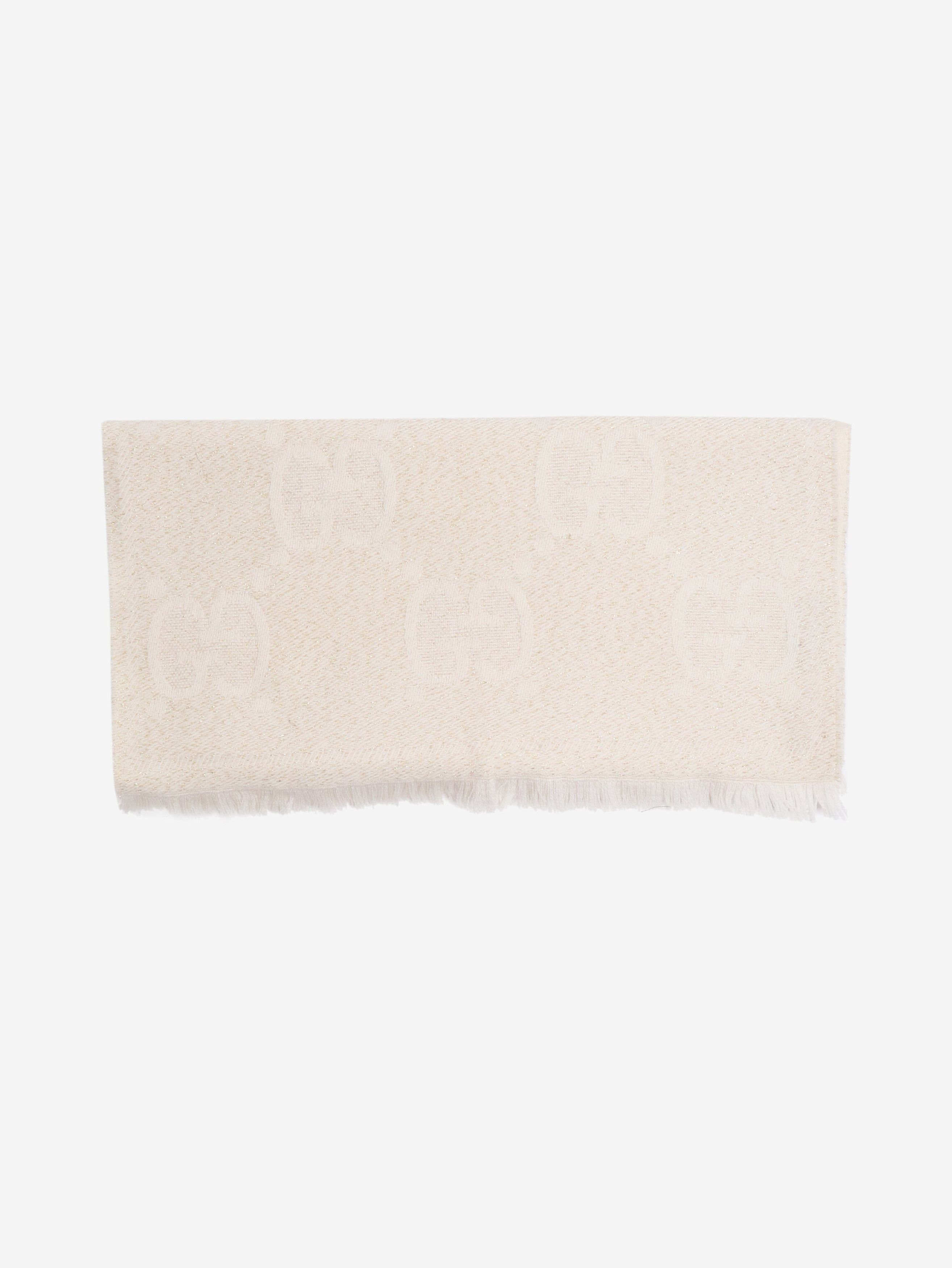 Gucci Cream monogram glittery scarf Size ONE SIZE - 1 Thumbnail