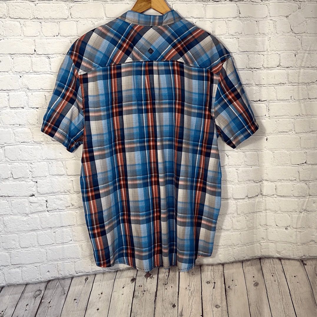 Prana prAna Breathe Organic Cotton Blend Button Up Shirt Plaid Mens XL M11170305 Size US XL / EU 56 / 4 - 6 Thumbnail