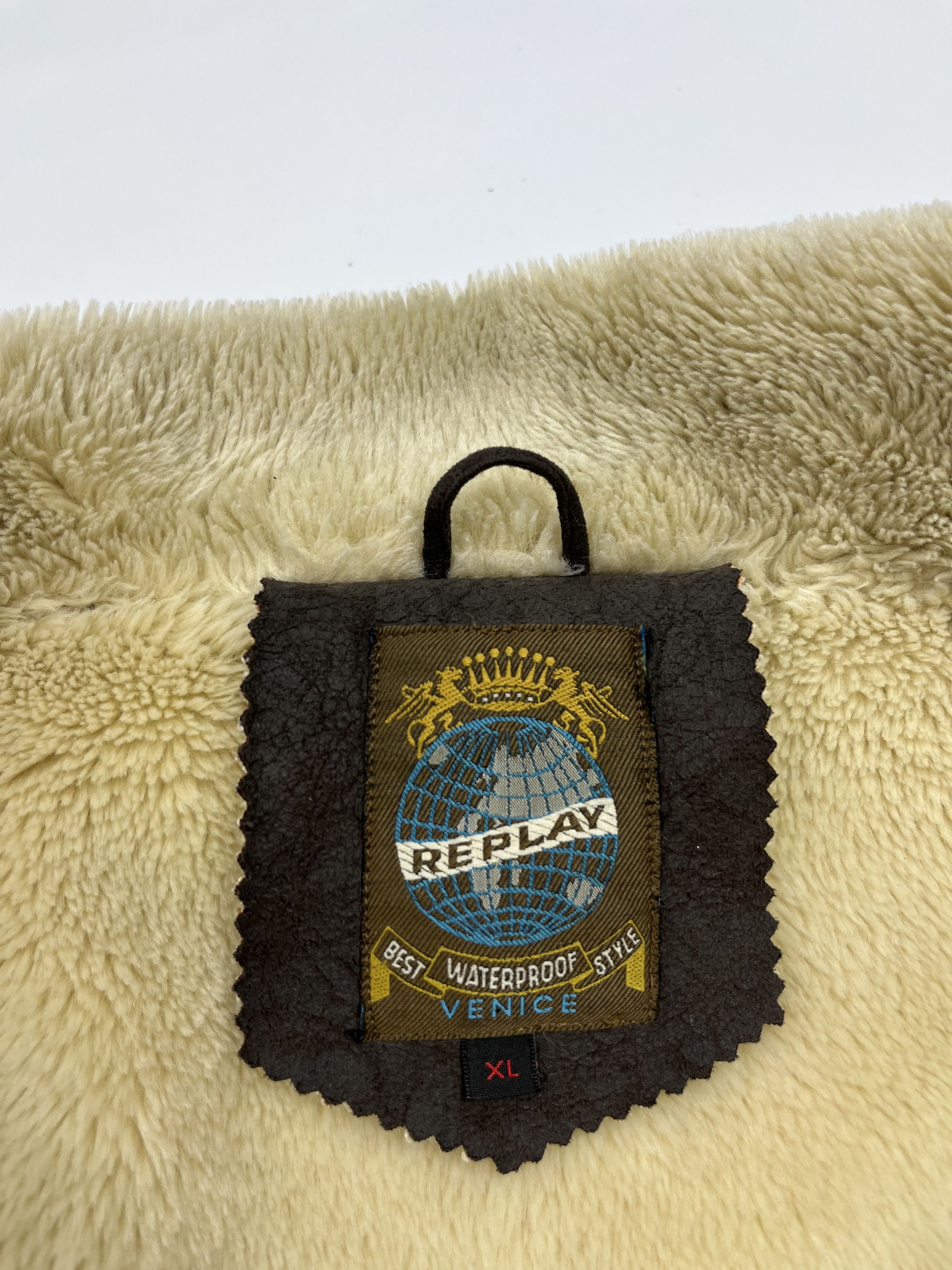 Replay 1980s B3 VELOUR SHERPA FLIGHT AVIATOR COAT JACKET - № 2004 Size US XL / EU 56 / 4 - 10 Thumbnail