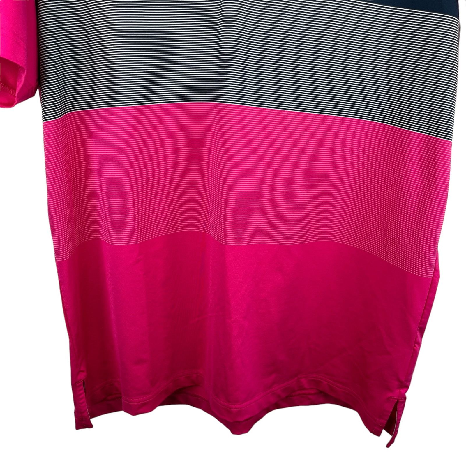 Adidas Adidas Mens Golf Polo Large Fuchsia Navy Size US L / EU 52-54 / 3 - 6 Thumbnail