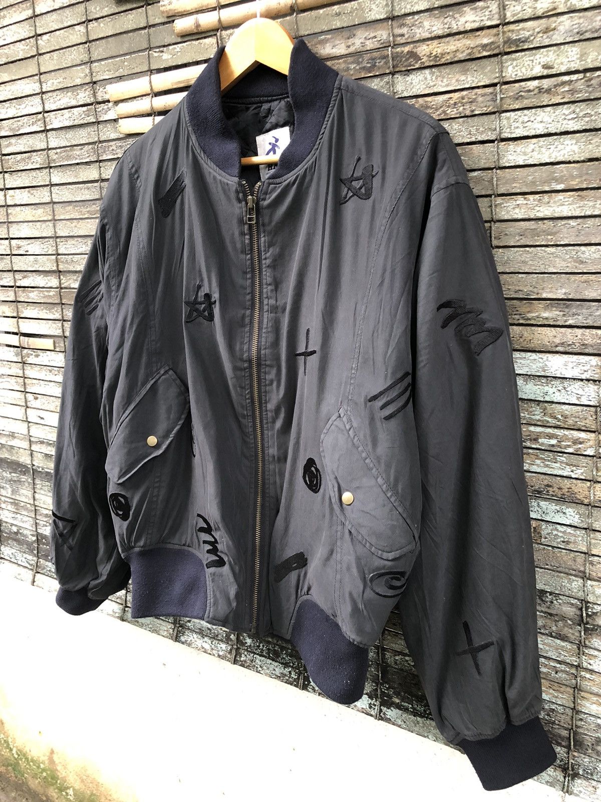 Japanese Brand 💥RARE Vintage HAI Sporting Gear Issey Miyake Bomber Jacket Size US XL / EU 56 / 4 - 4 Thumbnail