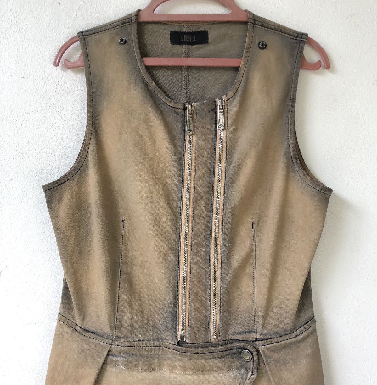 Diesel DIESEL Black Label Distressed Denim Dress Size M / US 6-8 / IT 42-44 - 4 Thumbnail