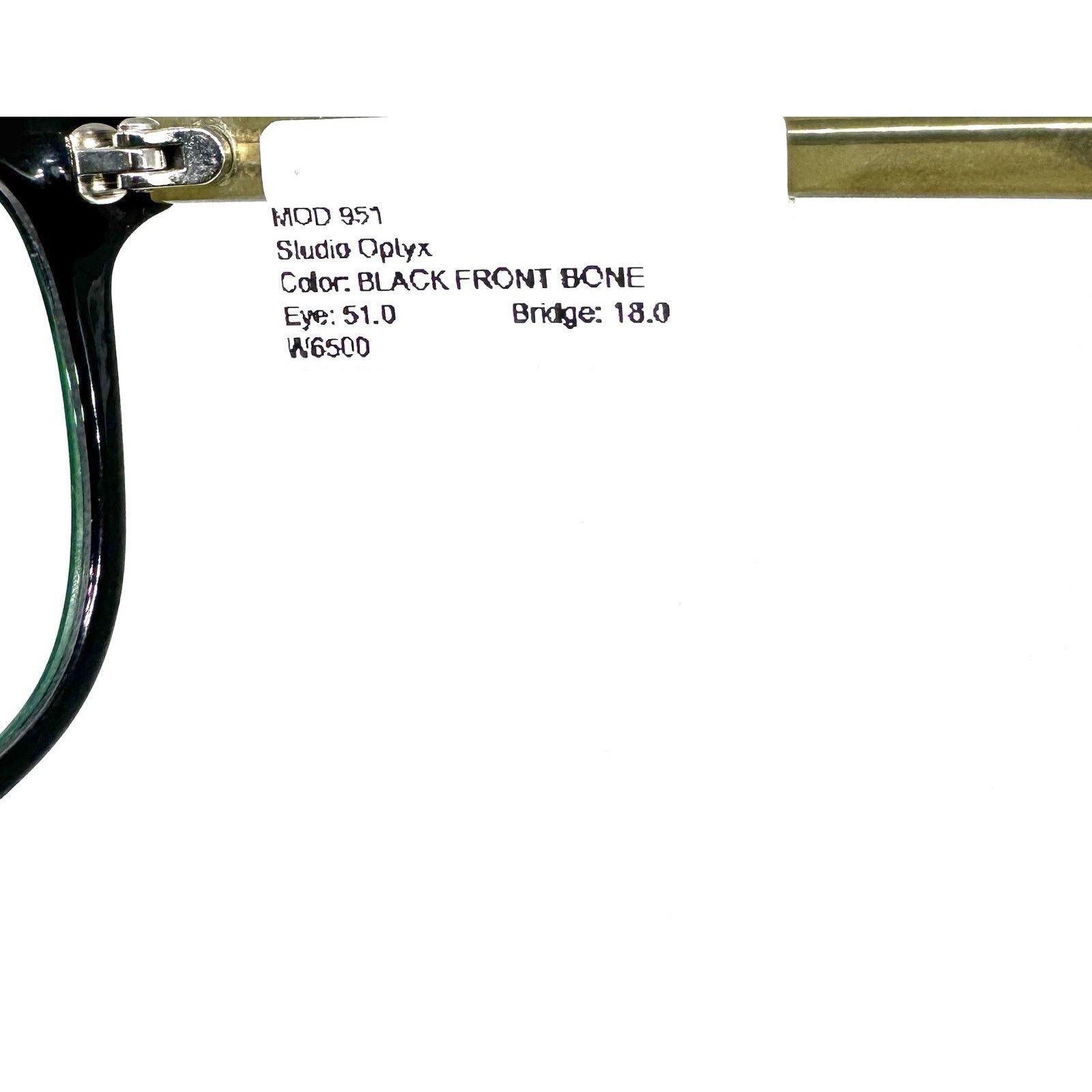 Other NW 77TH USA 951 BLACK BONE AUTHENTIC EYEGLASSES FRAMES 51-18 Size ONE SIZE - 4 Thumbnail