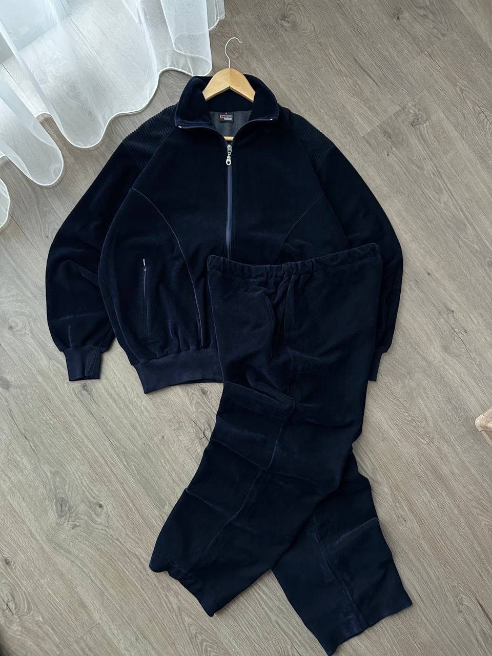 Vintage Vintage Japanese ISA Switzerland Blue Velvet Tracksuit Size 38R - 15 Thumbnail