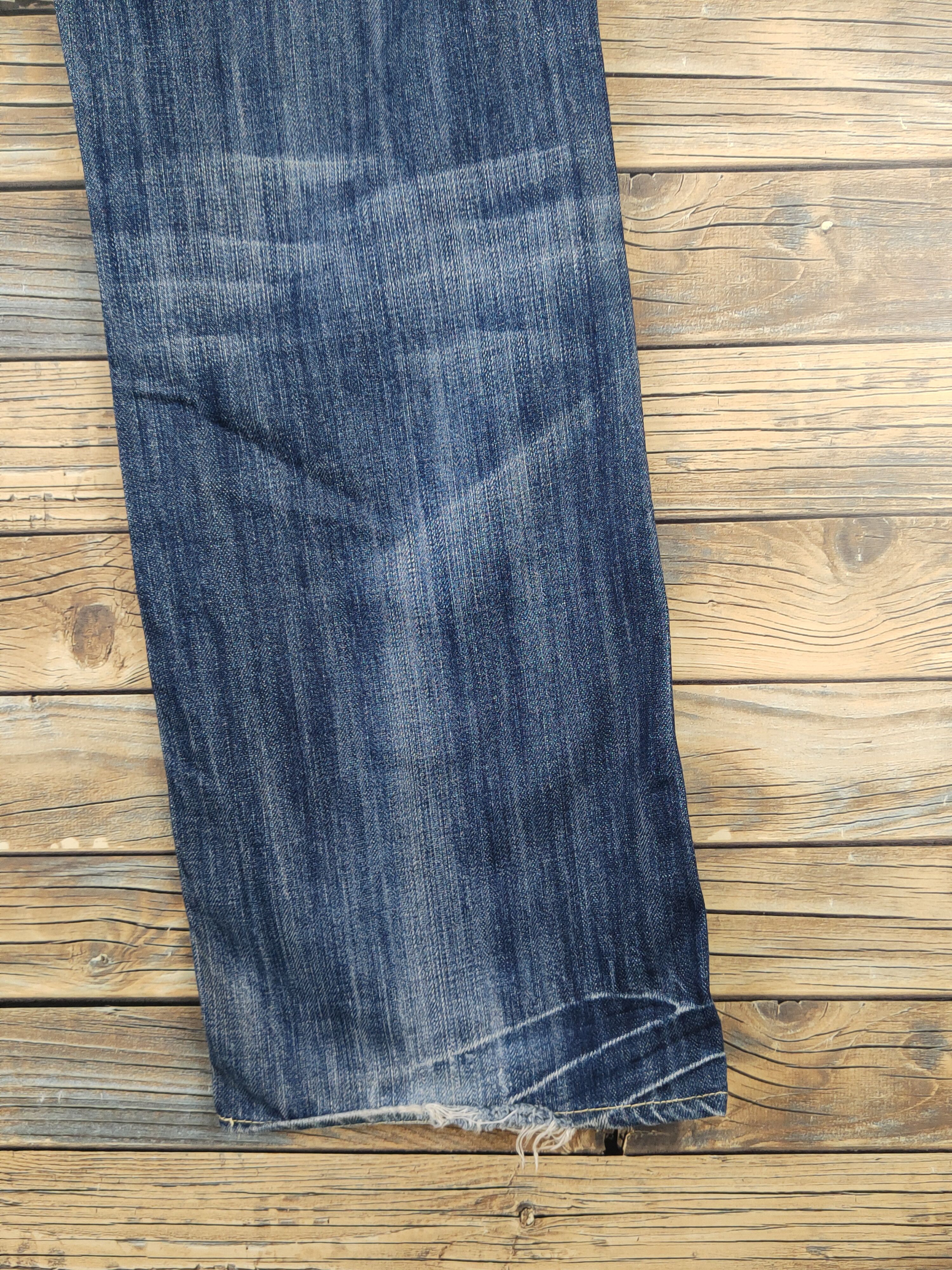 Mek Denim Mek Denim Dark Blue Distressed Ripped Jeans #W1700 Size 30" / US 8 / IT 44 - 12 Thumbnail
