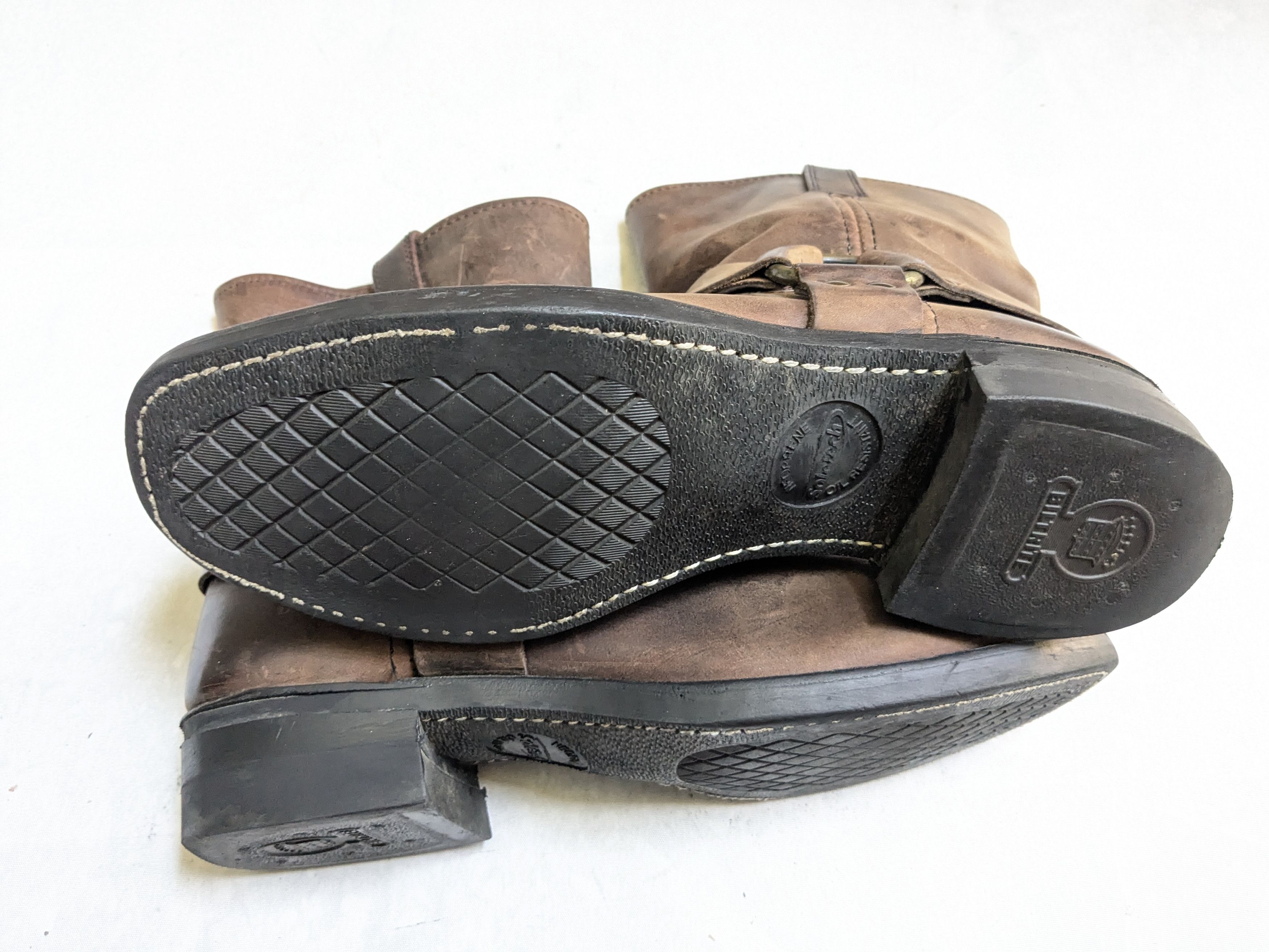 Frye Frye Harness Boots Brown Leather 10 M Buckle Size US 10 / EU 43 - 15 Thumbnail