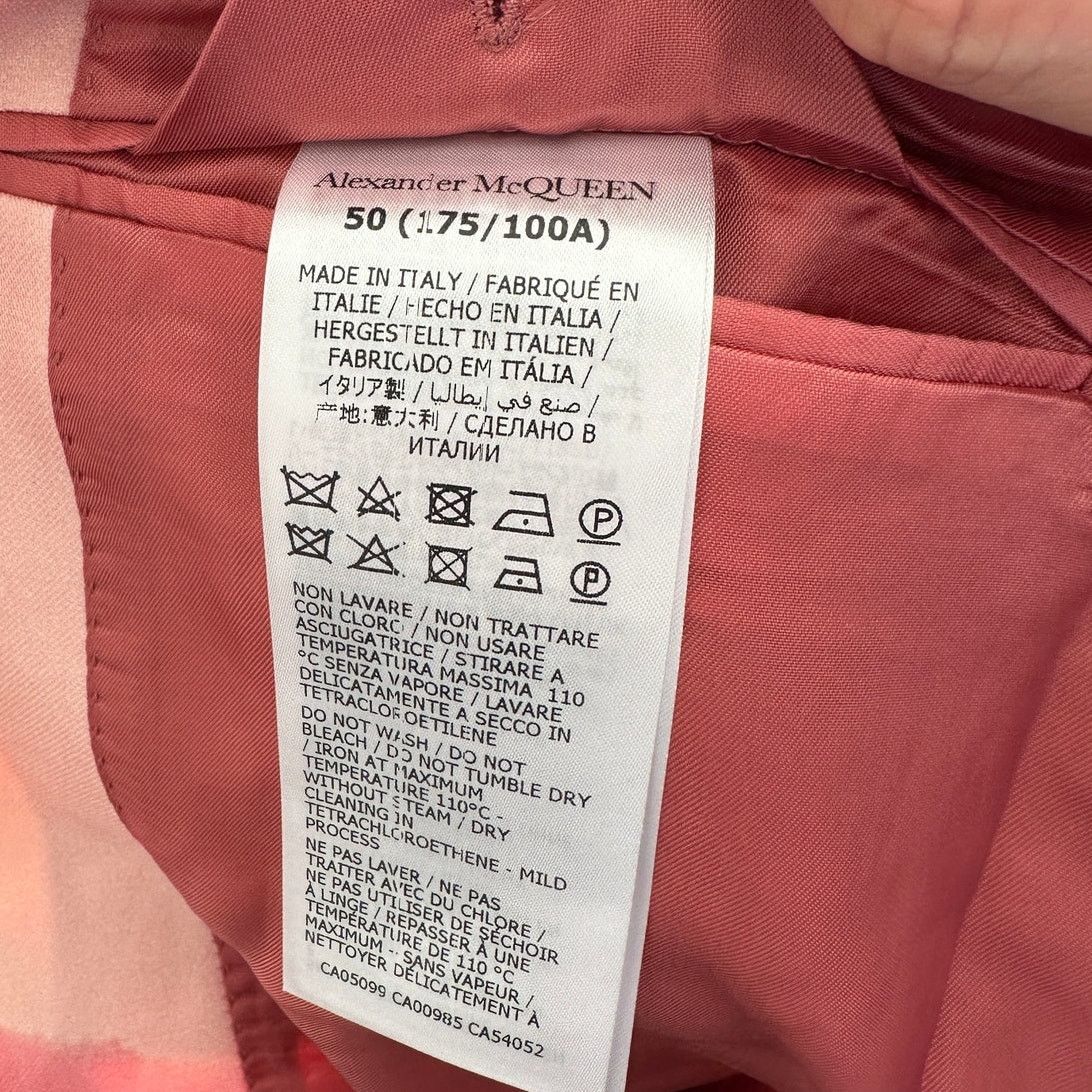 Alexander McQueen Alexander McQueen Pink Dip Dye Silk Wool Blazer Jacket 50 Size 50R - 9 Thumbnail