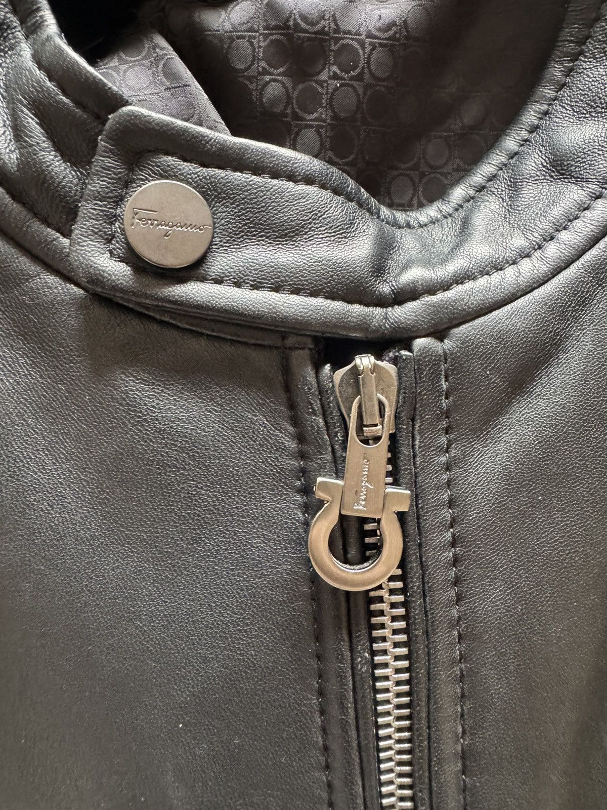 Salvatore Ferragamo Salvatore Ferragamo Leather Jacket Size US XL / EU 56 / 4 - 3 Thumbnail