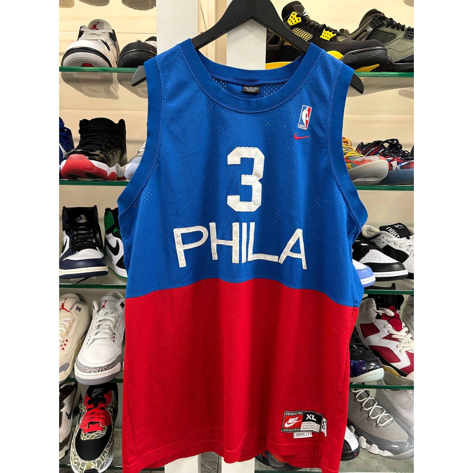 Nike Allen Iverson Philadelphia 76ers Hardwood Classics Jersey XL Size US XL / EU 56 / 4 - 1 Thumbnail