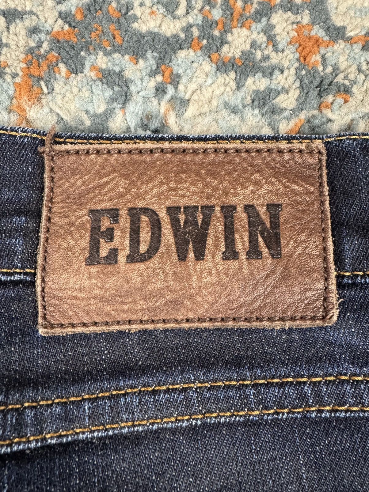 Edwin × Vintage Rare Vintage y2k Edwin waxed coated skinny jeans denim pants Size US 31 - 16 Thumbnail