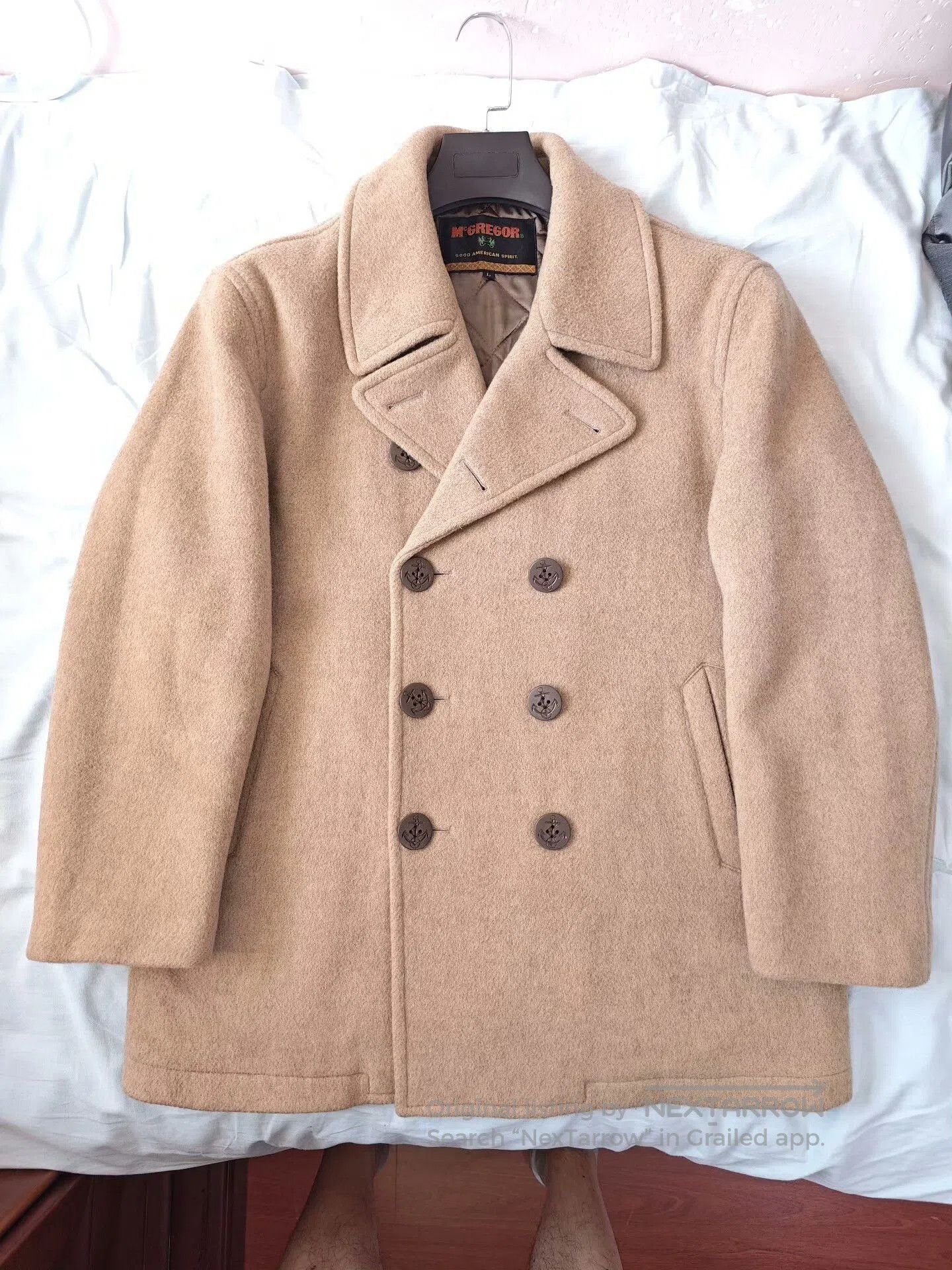 McGregor McGregor Wool Peacoat in Beige. Size US L / EU 52-54 / 3 - 7 Thumbnail