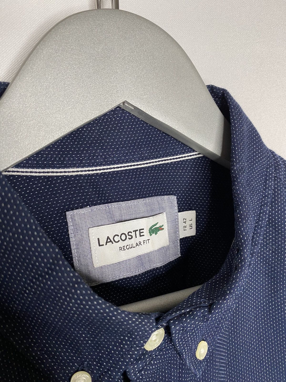 Other Lacoste France Navy Blue Shirt Long Sleeve Button Up Size US L / EU 52-54 / 3 - 10 Thumbnail