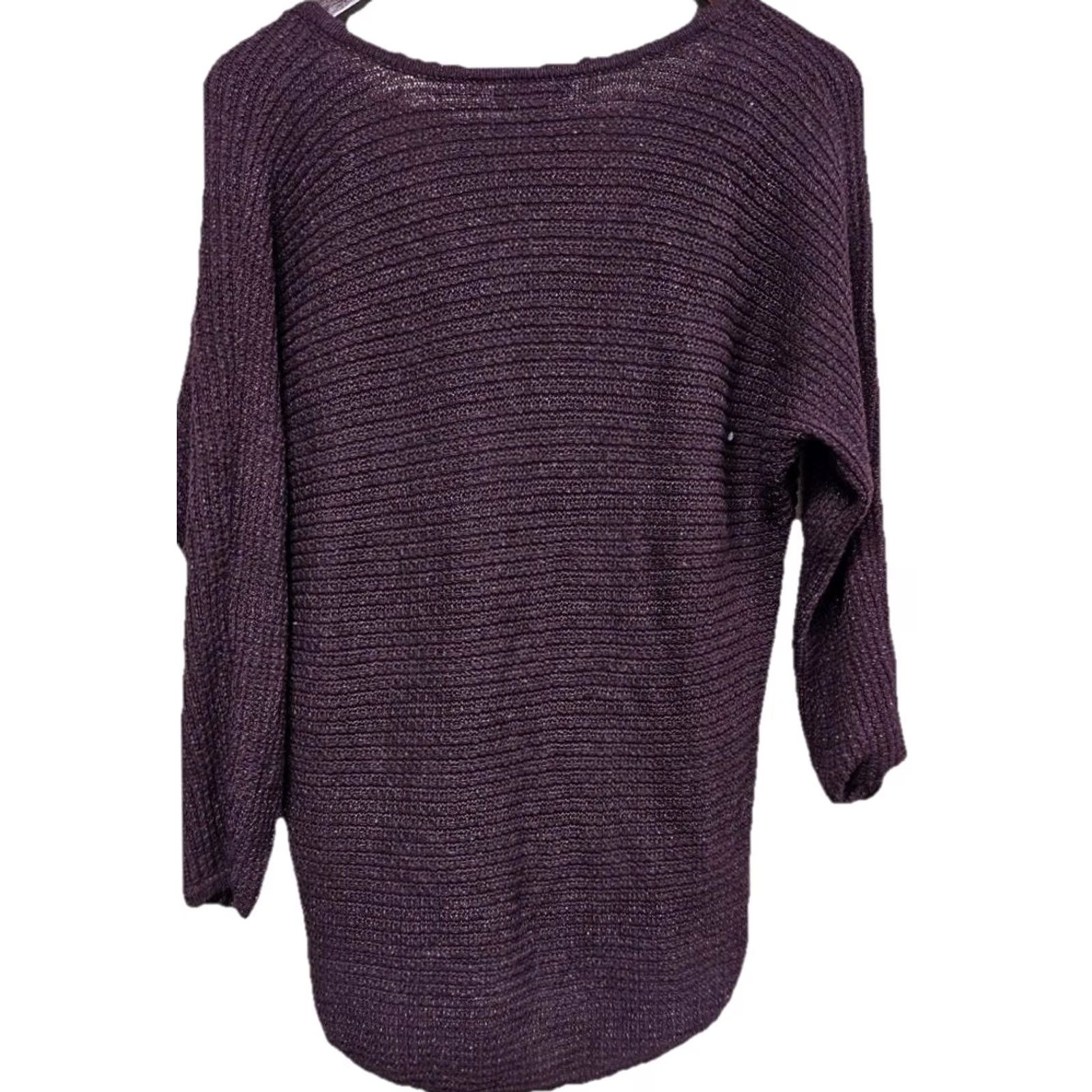 Vintage VINTAGE Y2K New York & Company Purple Metallic Long Sleeve V-Neck Sweater Womens Medium Size S / US 4 / IT 40 - 4 Thumbnail