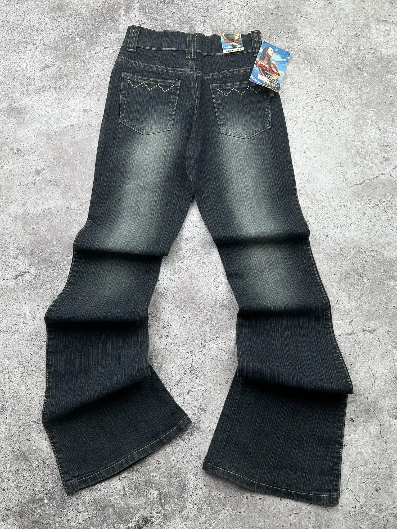 Vintage Vintage Faded Flare Jeans C246(V537)(E8) Size 25" / US 0 / IT 36 - 5 Thumbnail