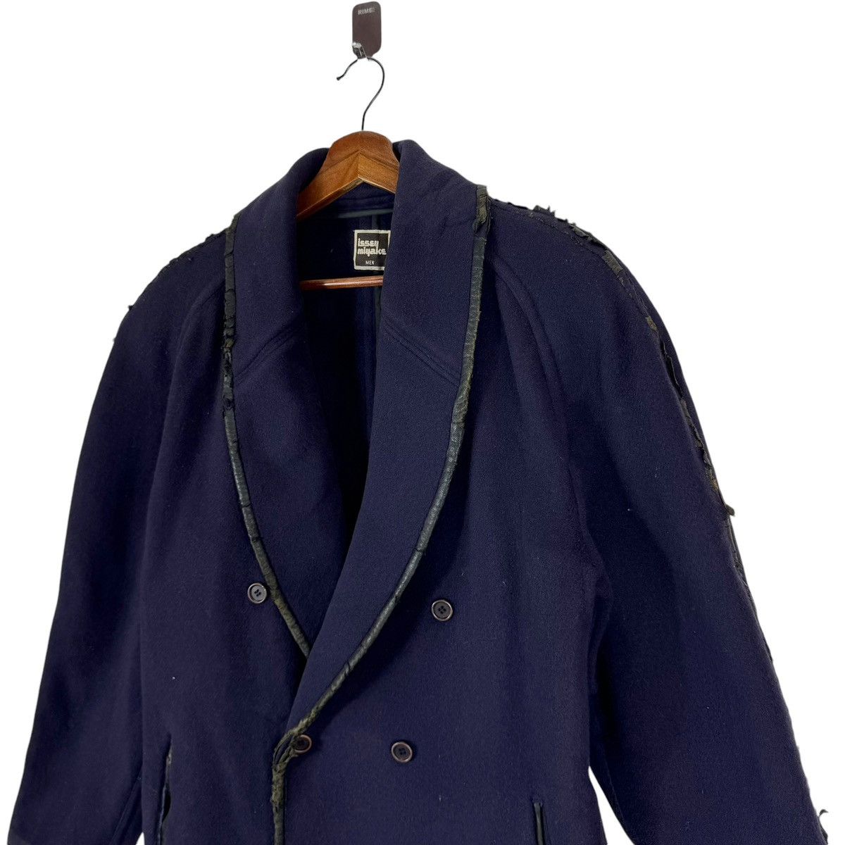 Issey Miyake × Vintage 80s VINTAGE ISSEY MIYAKE DOUBLE BREASTED COAT Size US M / EU 48-50 / 2 - 3 Thumbnail