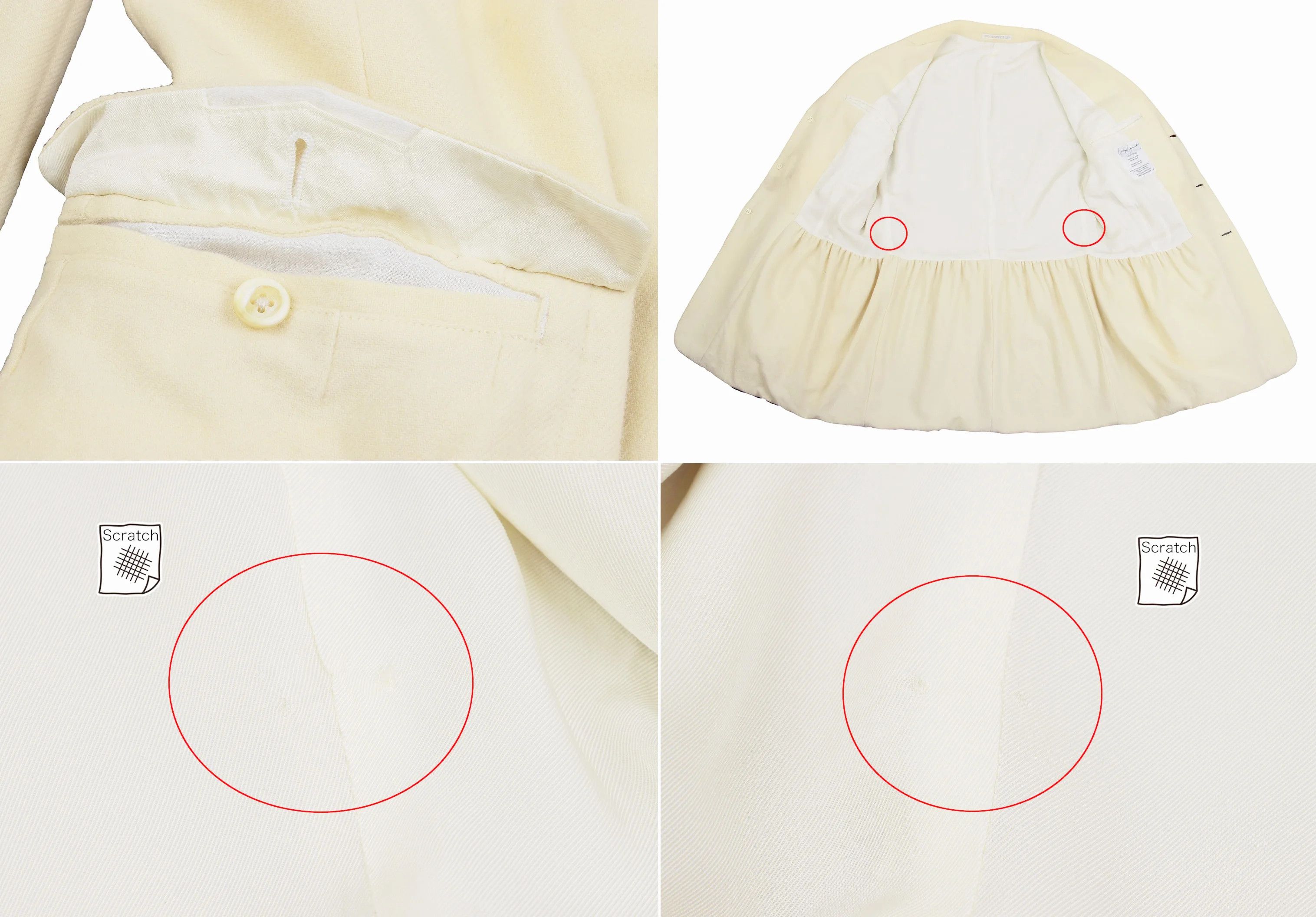 Yohji Yamamoto Yohji Yamamoto Wool Nylon Jacket Cream M Size US M / EU 48-50 / 2 - 15 Thumbnail