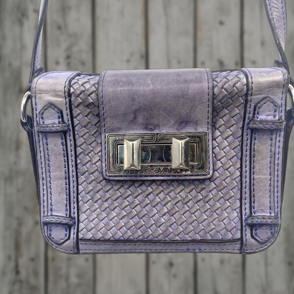 Rebecca Minkoff Rebecca Minkoff Mini Leather Crossbody Bag - Purple Woven, Casual Style, Women's Size ONE SIZE - 1 Thumbnail