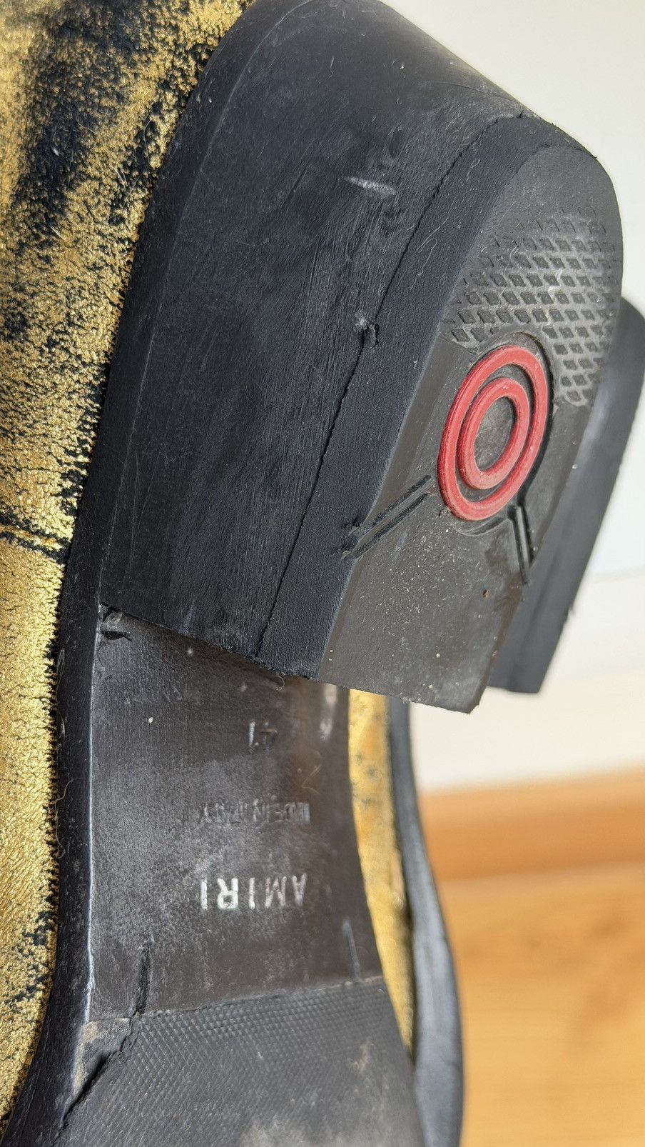 Amiri Amiri Gold Black Suede Leather Cowboy Boots 41 us8 Riri Size US 8 / EU 41 - 8 Thumbnail