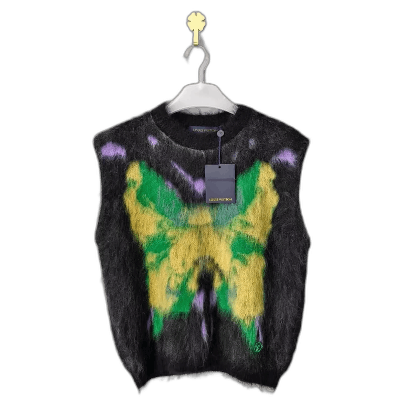 Louis Vuitton black sleeveless butterfly pattern sweater vest-2507 Size US S / EU 44-46 / 1 - 1 Thumbnail