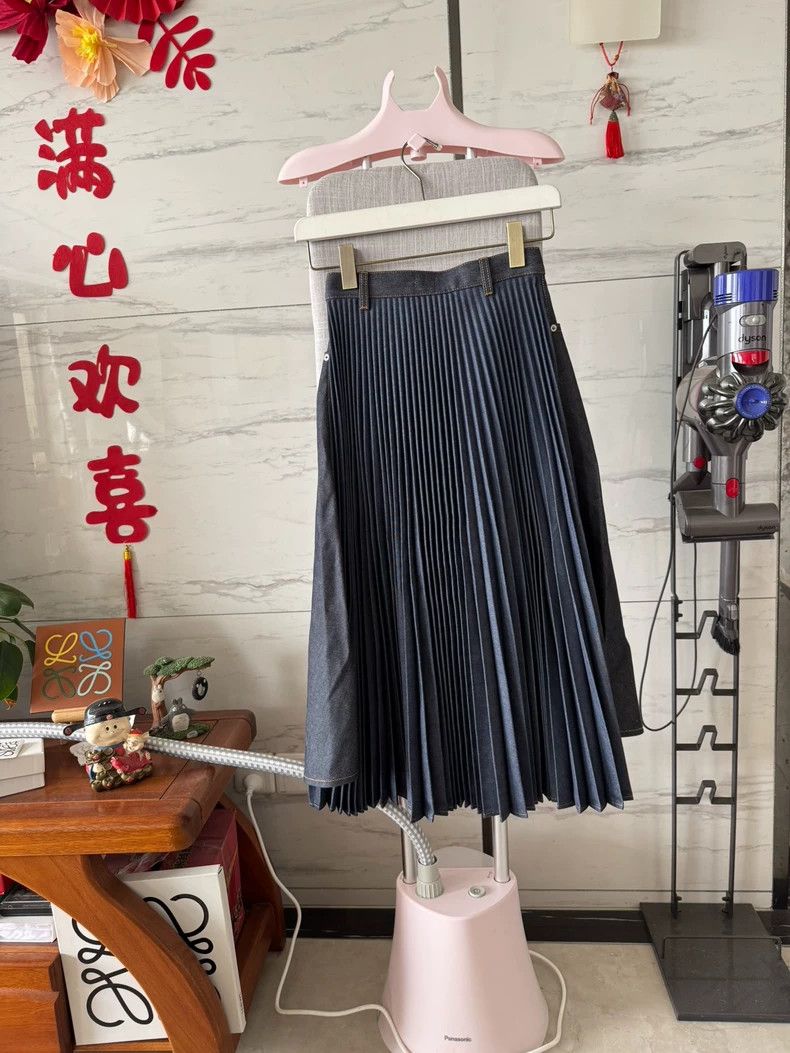Loewe Loewe size S Denim pleated skirt Size 42" / US 20 - 2 Thumbnail