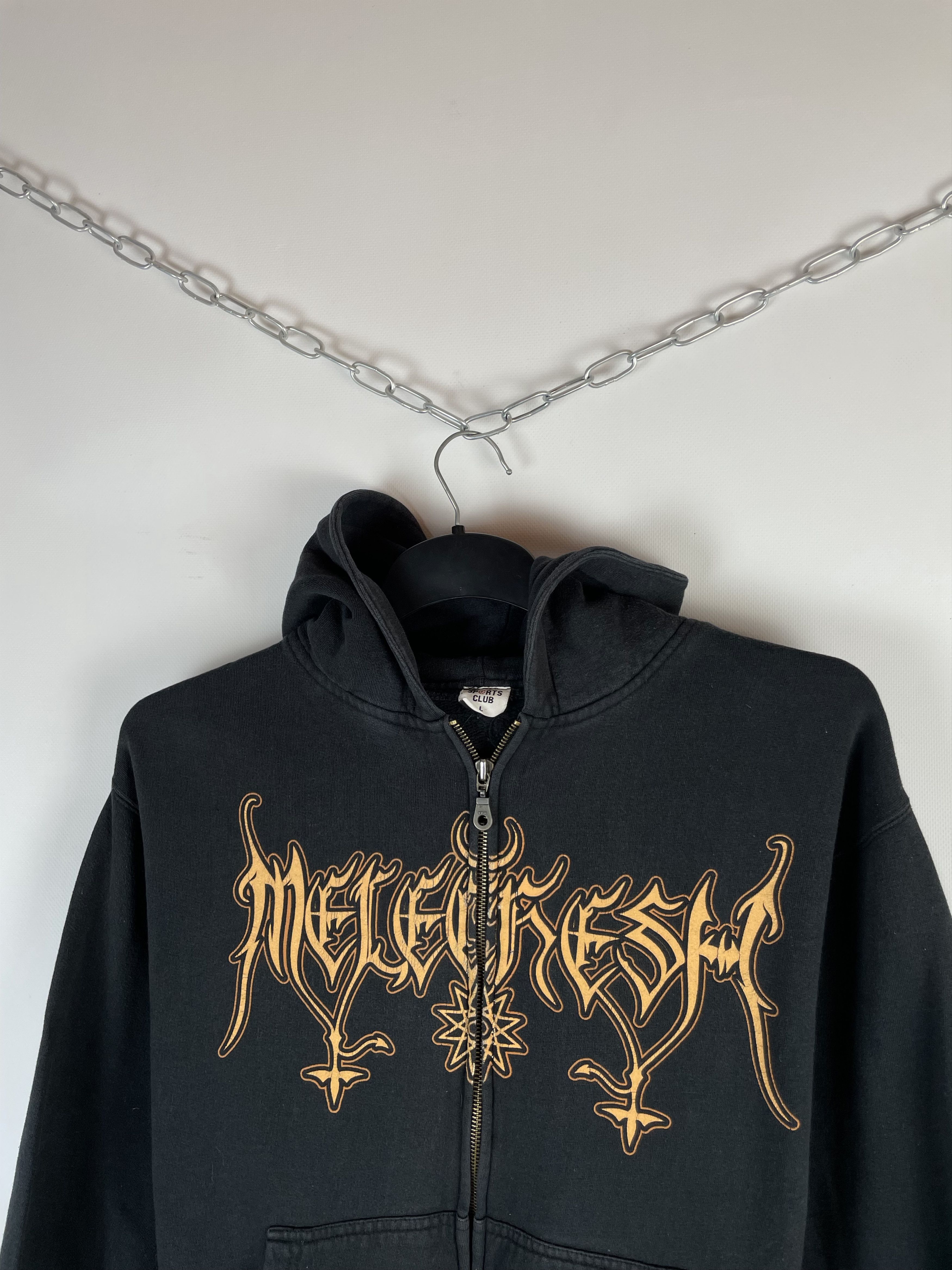 Band Tees Vintage 90s Blank Black Zip Hoodie Size US L / EU 52-54 / 3 - 3 Thumbnail