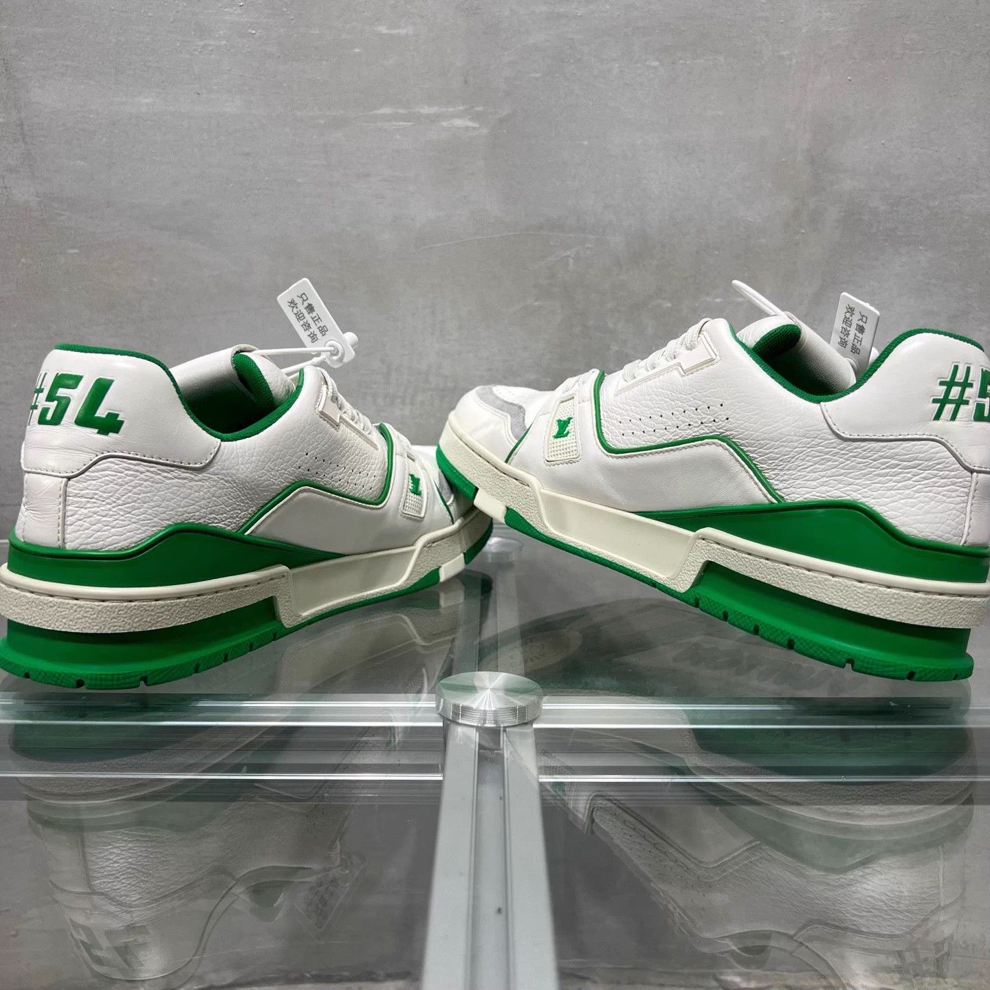 Louis Vuitton LV Trainer Men's White & Green UK7.5/41.5 Size US 8.5 / EU 41-42 - 5 Thumbnail