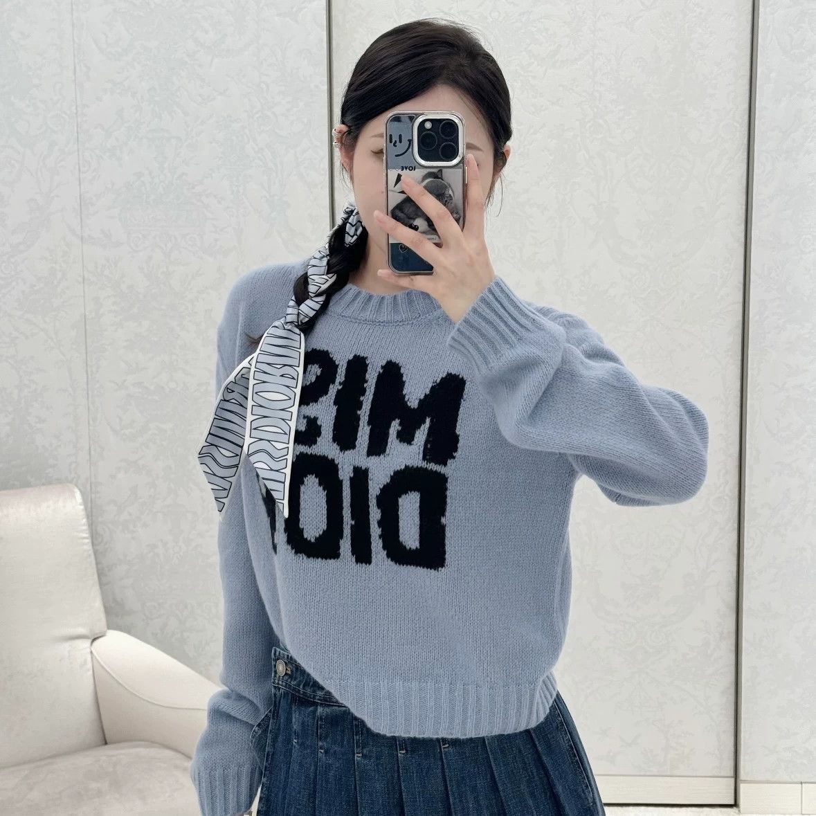 Christian Dior Monsieur Christian Dior apr482 24FW Logo Cashmere Sweater 36 Size XS / US 0-2 / IT 36-38 - 7 Thumbnail