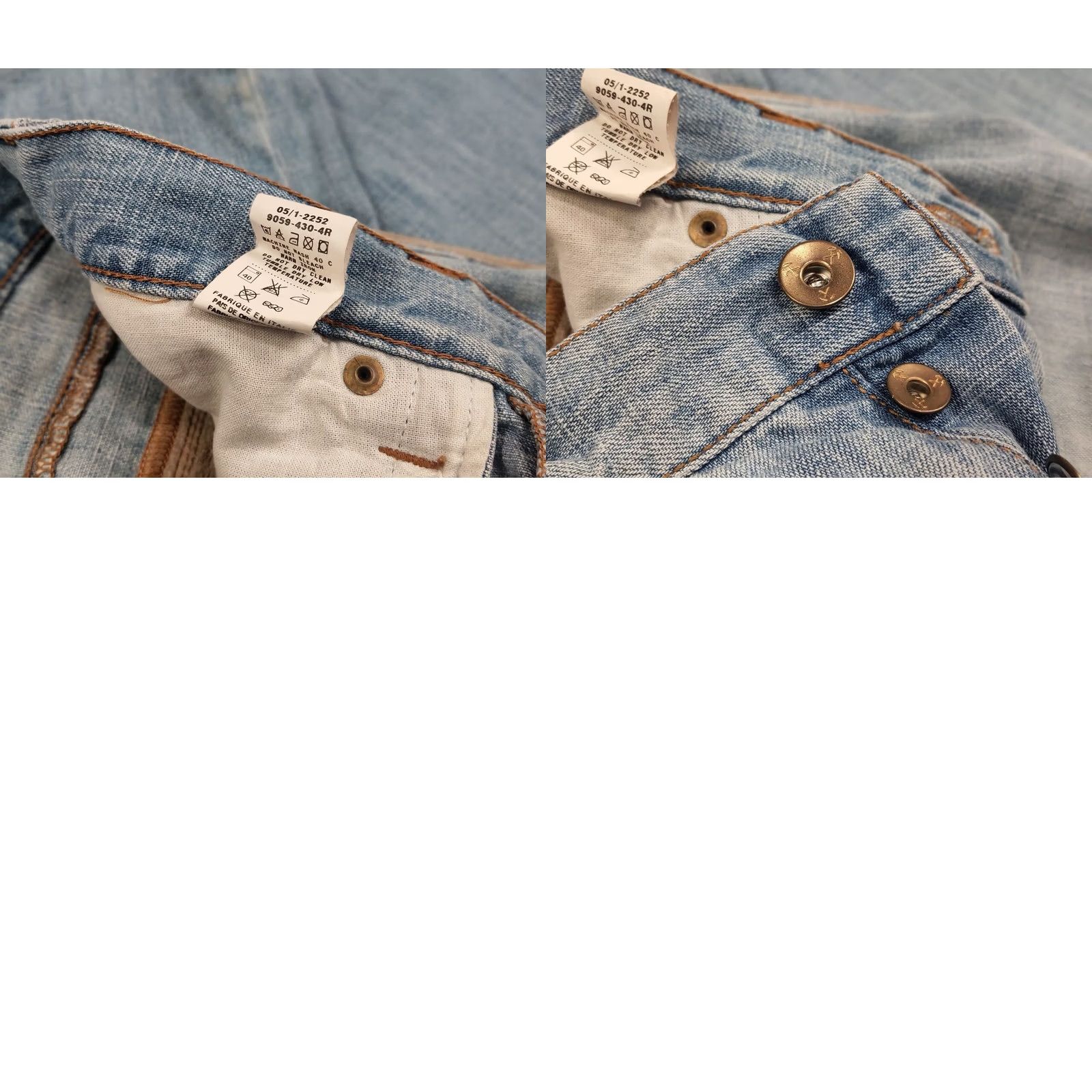 Denime VINTAGE Decauville x sixty Jeans 90s Blue Patchwork Denim Jeans Mens Regular 30x34 Blue Patchwork Jeans 90s Decauville x sixty Mens Jeans Size US 31 - 10 Thumbnail