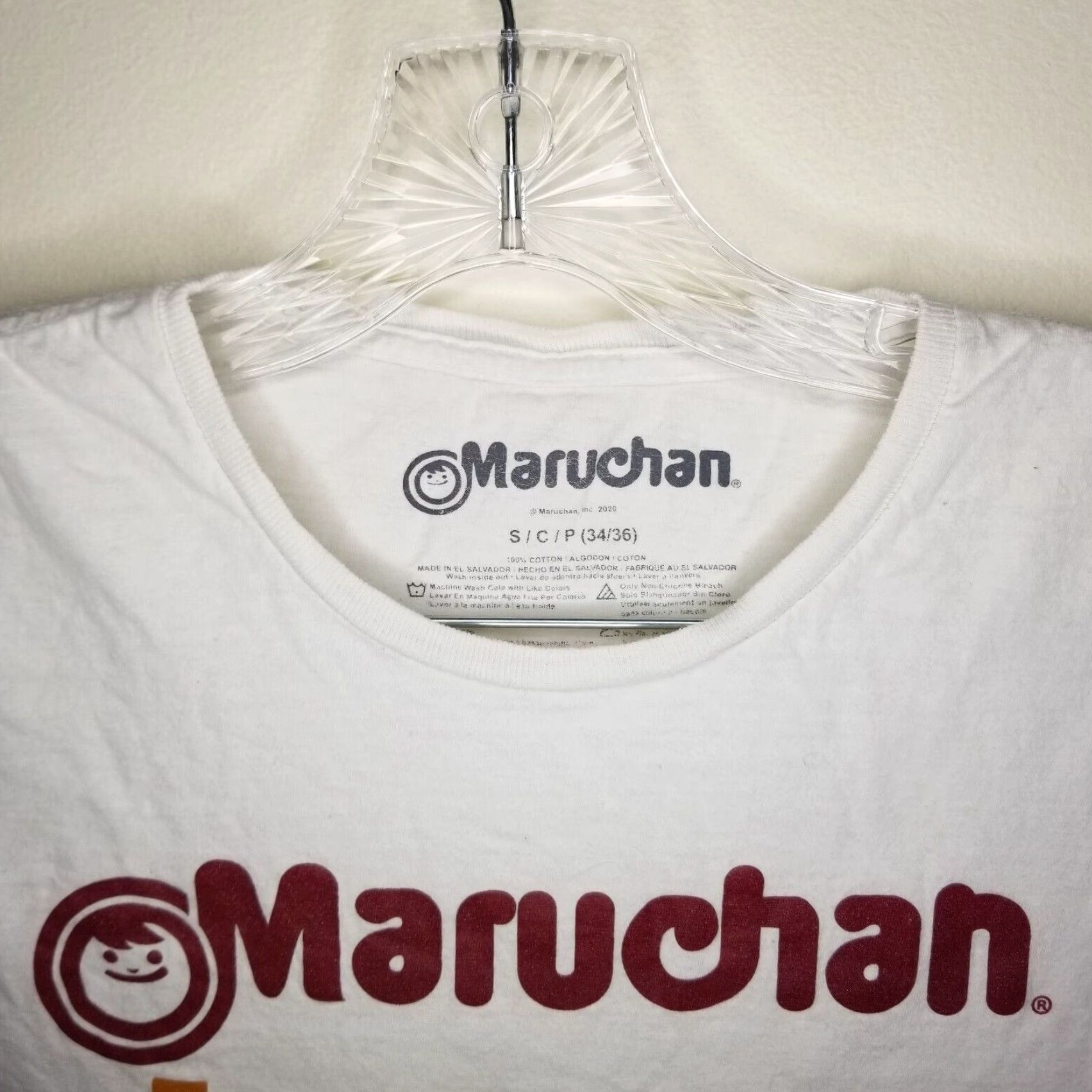 Vintage MARUCHAN White Instant Lunch T-Shirt Short Sleeve Adult Small Mens Size S / US 4 / IT 40 - 3 Thumbnail