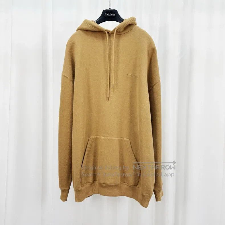 Balenciaga Balenciaga Khaki Embroidered Letter Hoodie Size US M / EU 48-50 / 2 - 1 Thumbnail